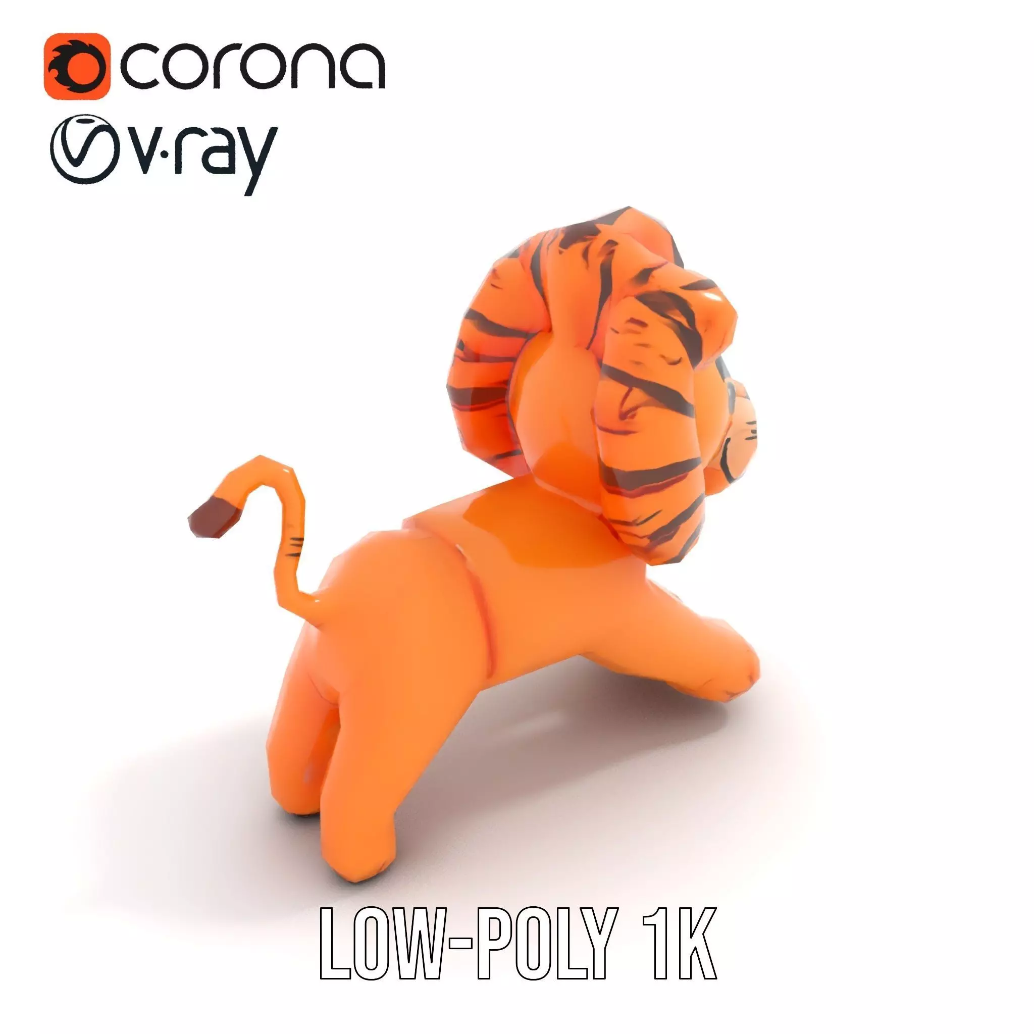 Playful Balloon Lion model pack Low-poly 3D model_16