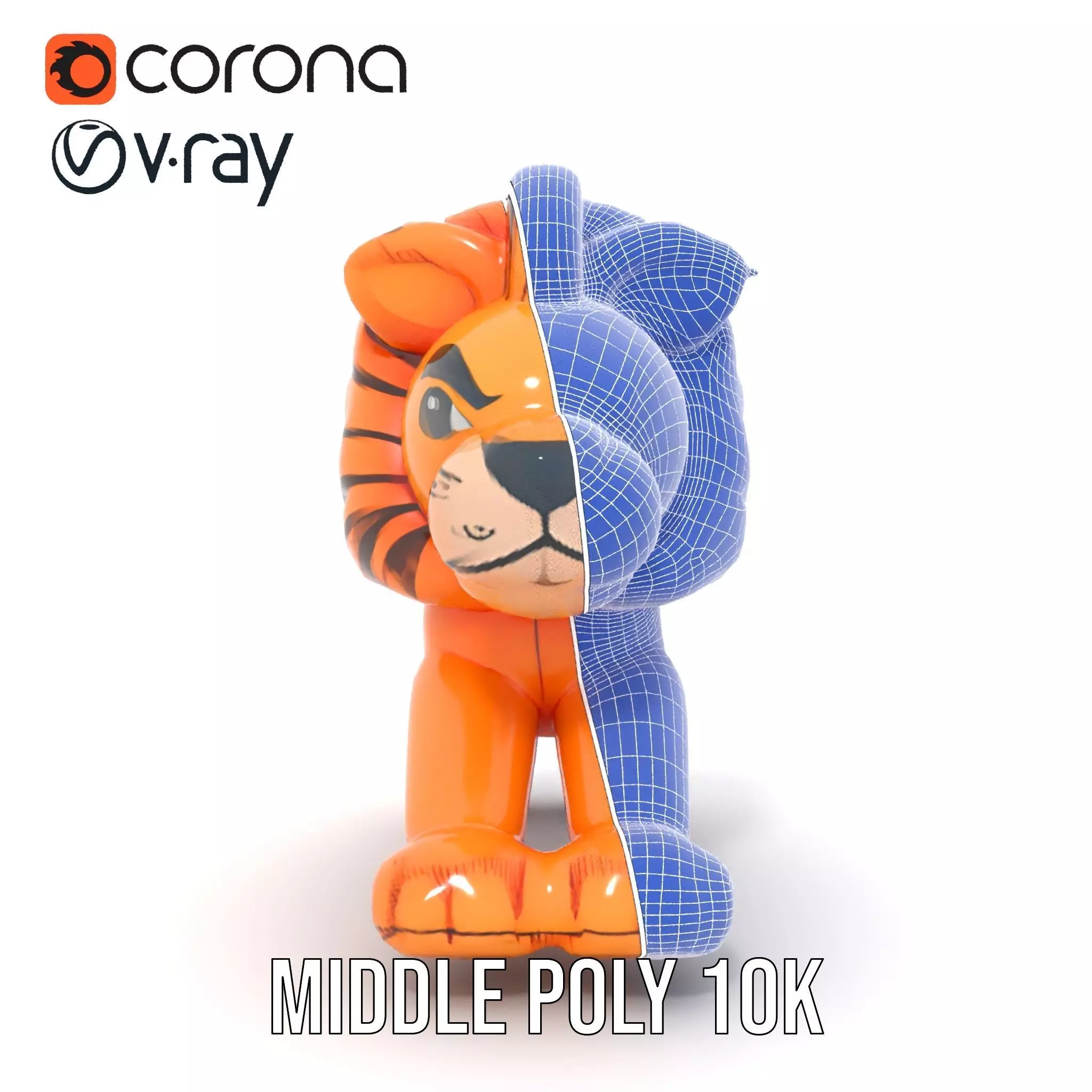 Playful Balloon Lion model pack Low-poly 3D model_28