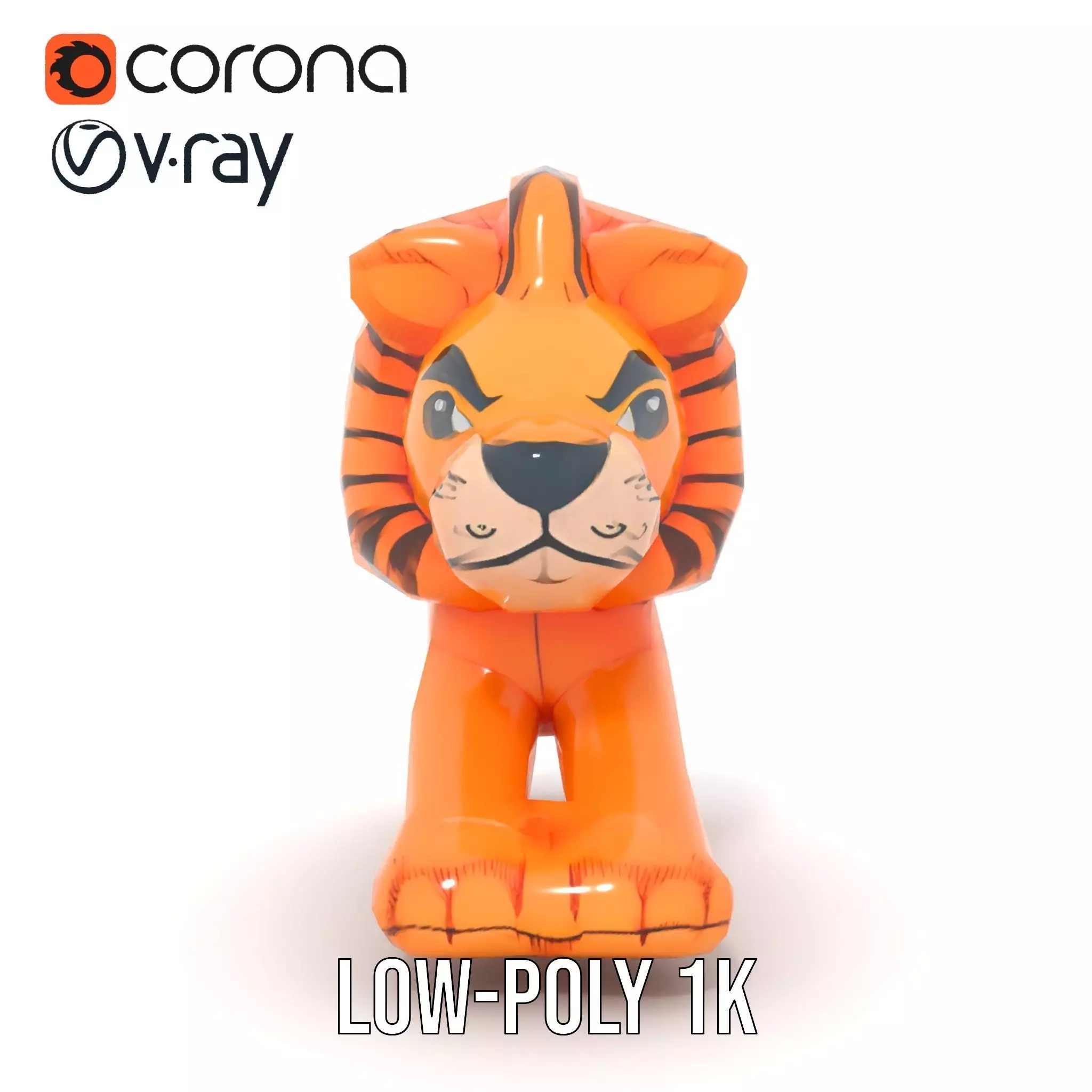 Playful Balloon Lion model pack Low-poly 3D model_23
