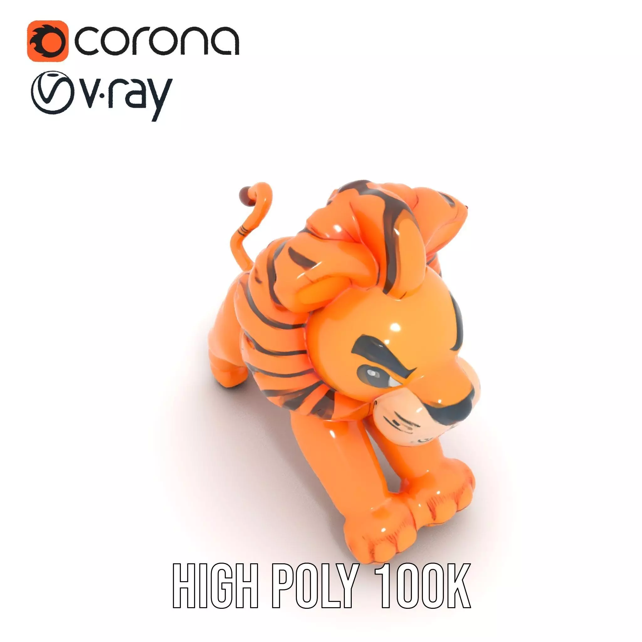 Playful Balloon Lion model pack Low-poly 3D model_14