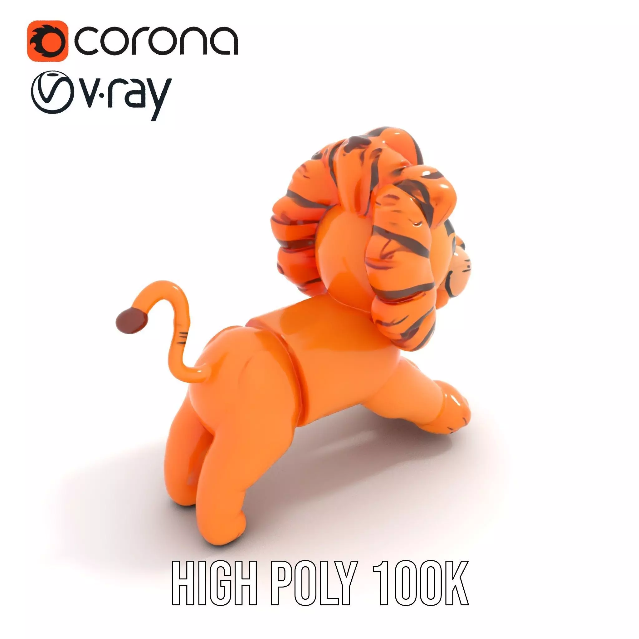 Playful Balloon Lion model pack Low-poly 3D model_21
