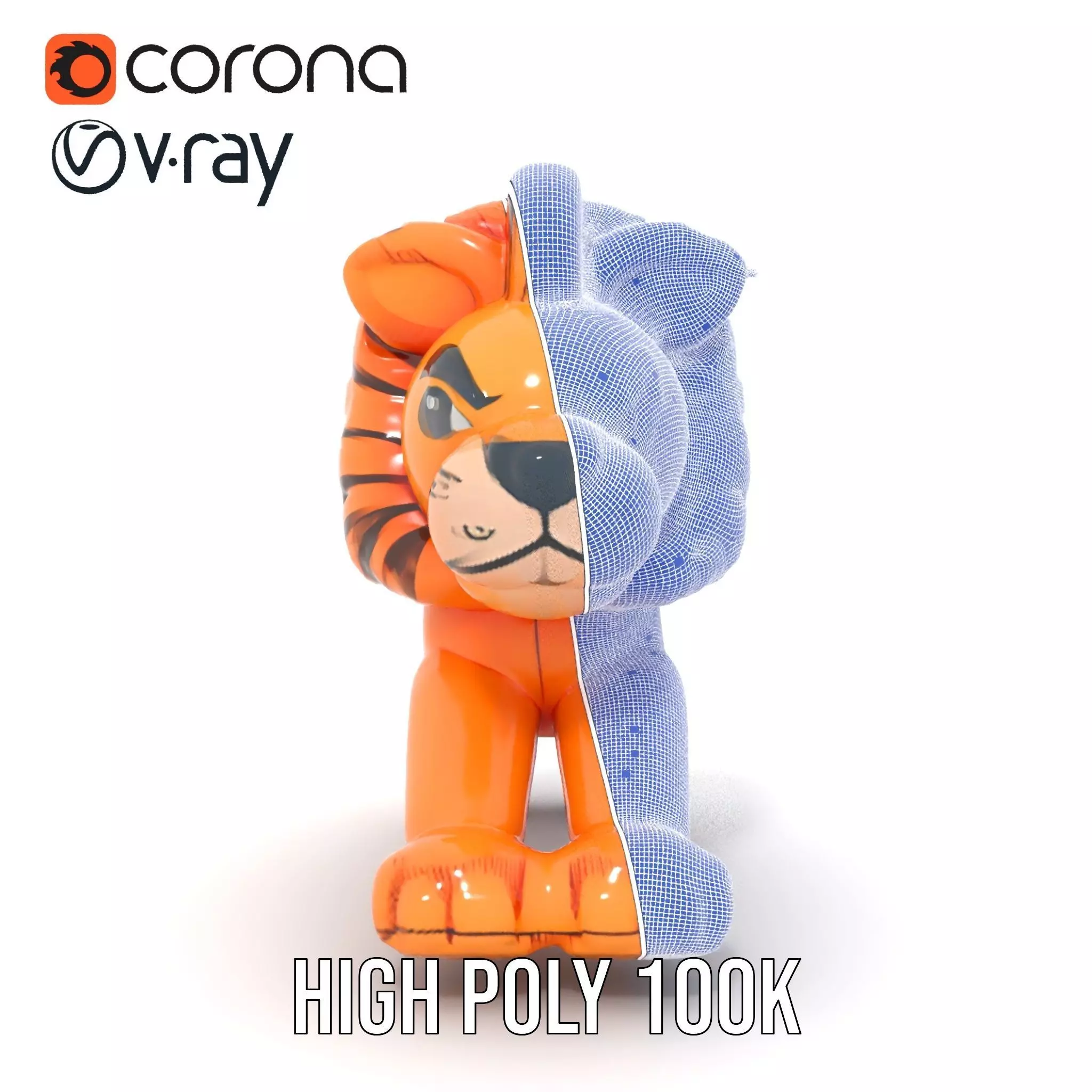 Playful Balloon Lion model pack Low-poly 3D model_35