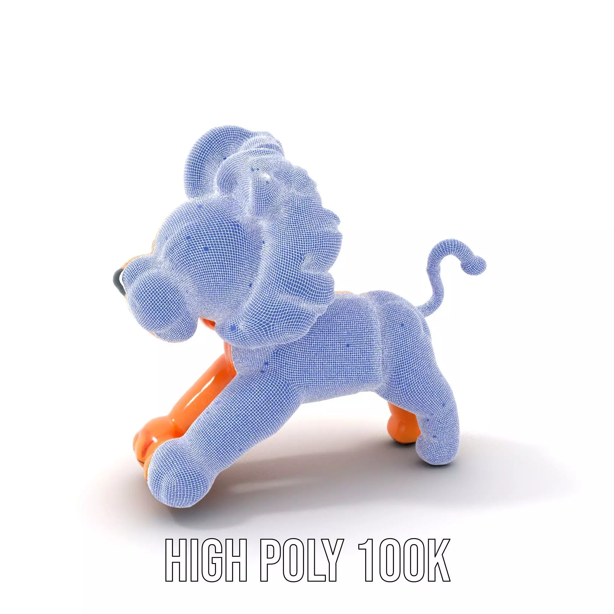 Playful Balloon Lion model pack Low-poly 3D model_5