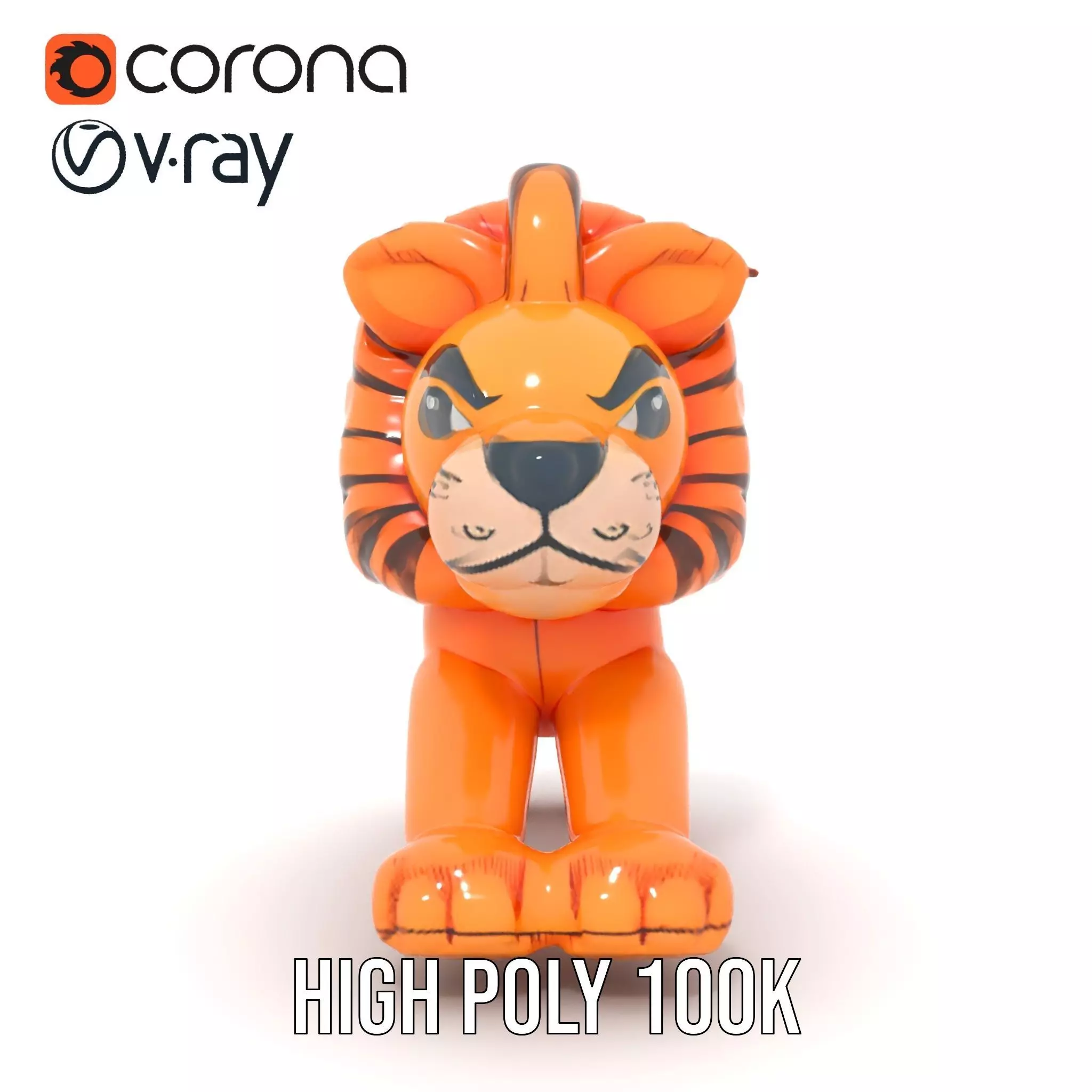 Playful Balloon Lion model pack Low-poly 3D model_27