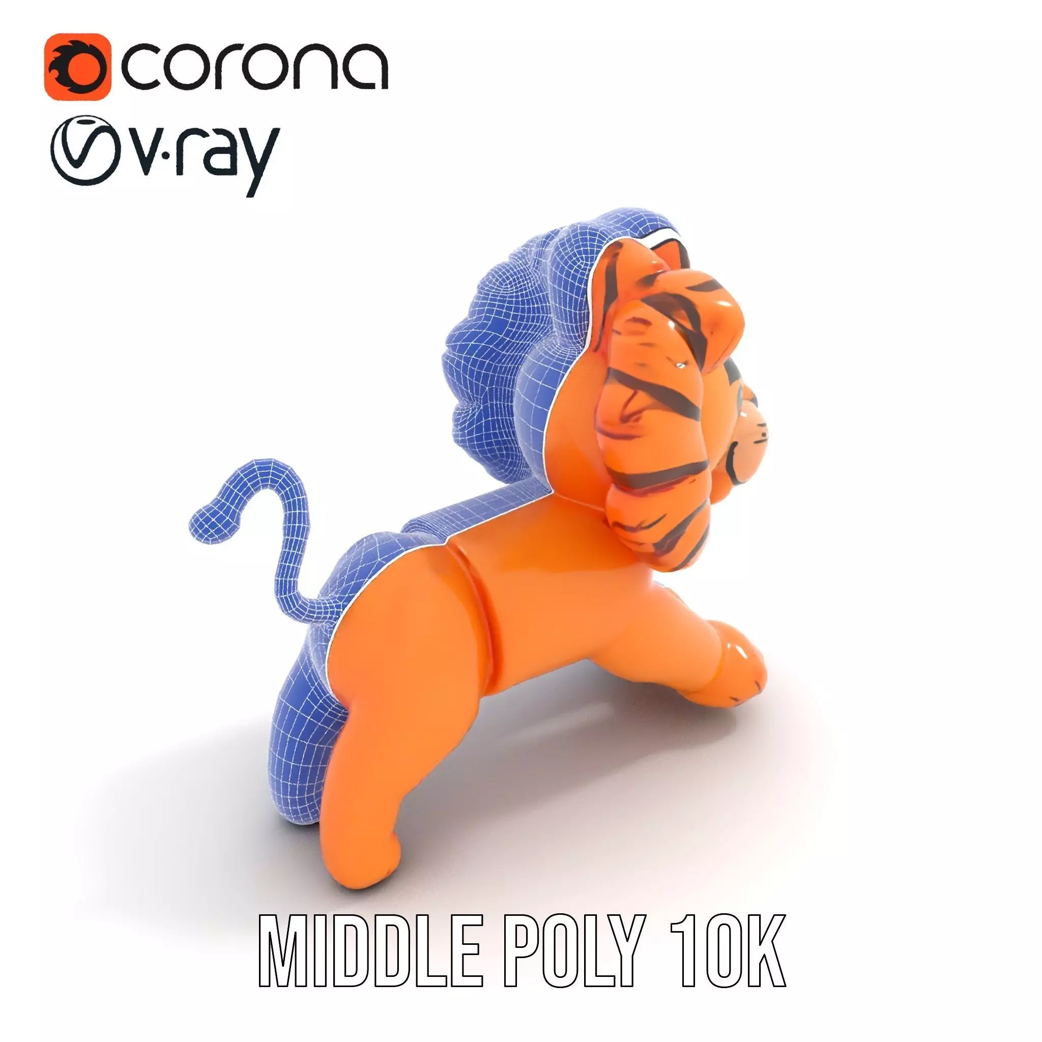 Playful Balloon Lion model pack Low-poly 3D model_15