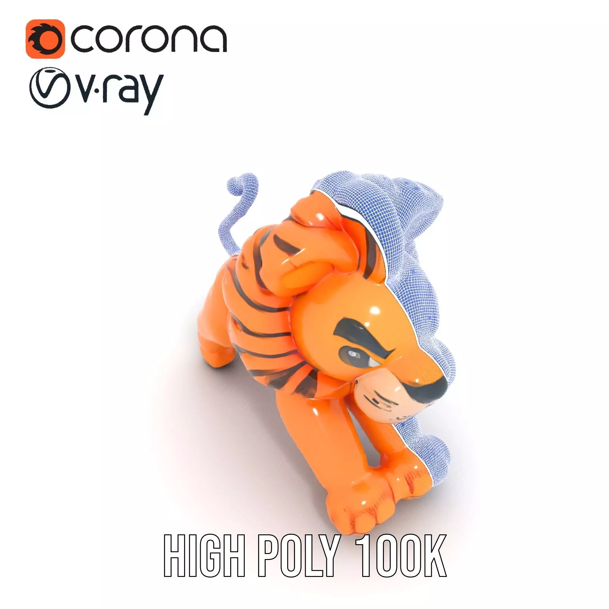 Playful Balloon Lion model pack Low-poly 3D model_33