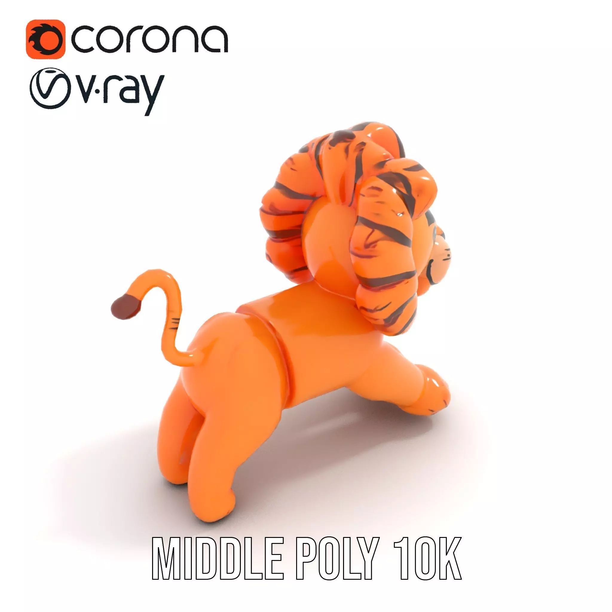 Playful Balloon Lion model pack Low-poly 3D model_7