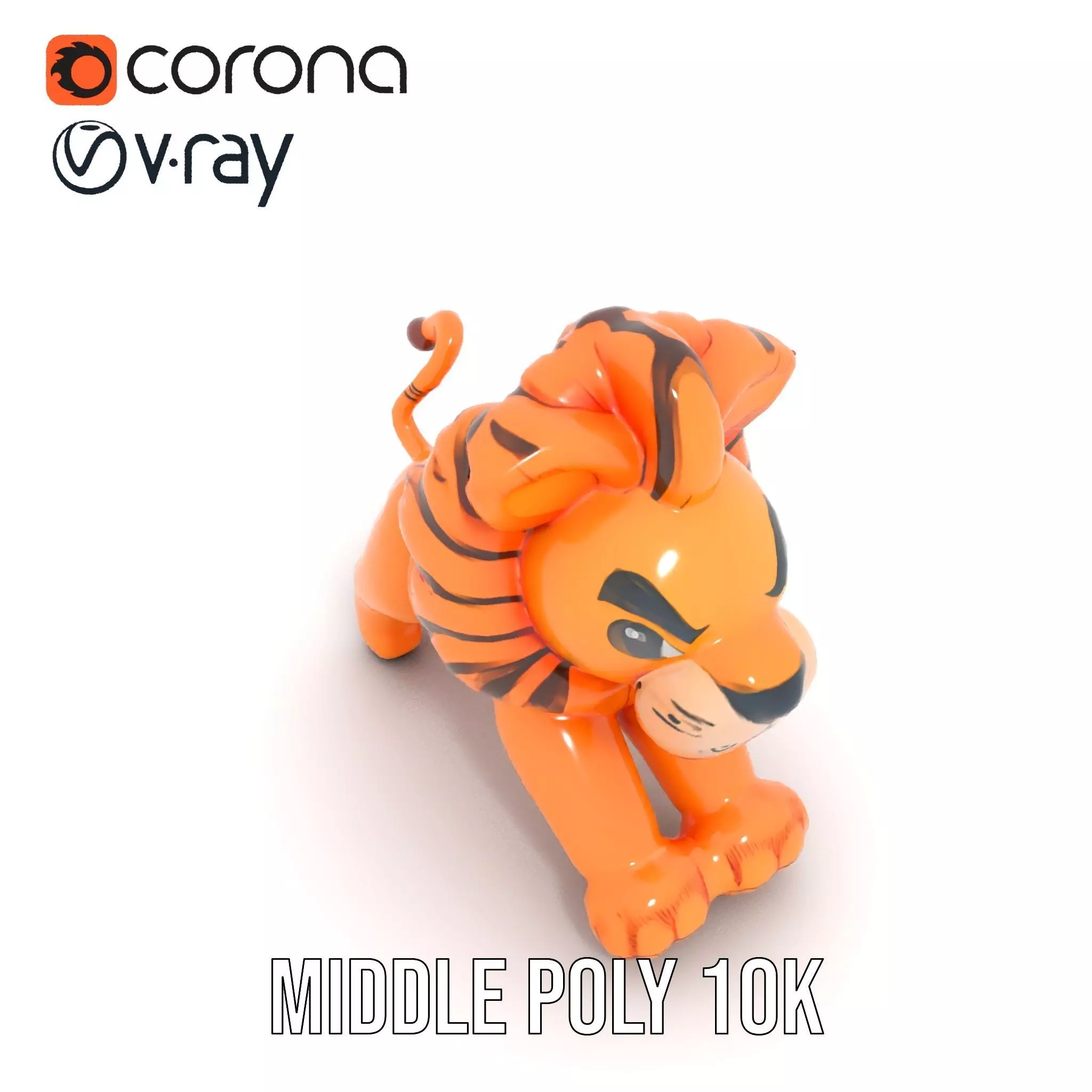 Playful Balloon Lion model pack Low-poly 3D model_12