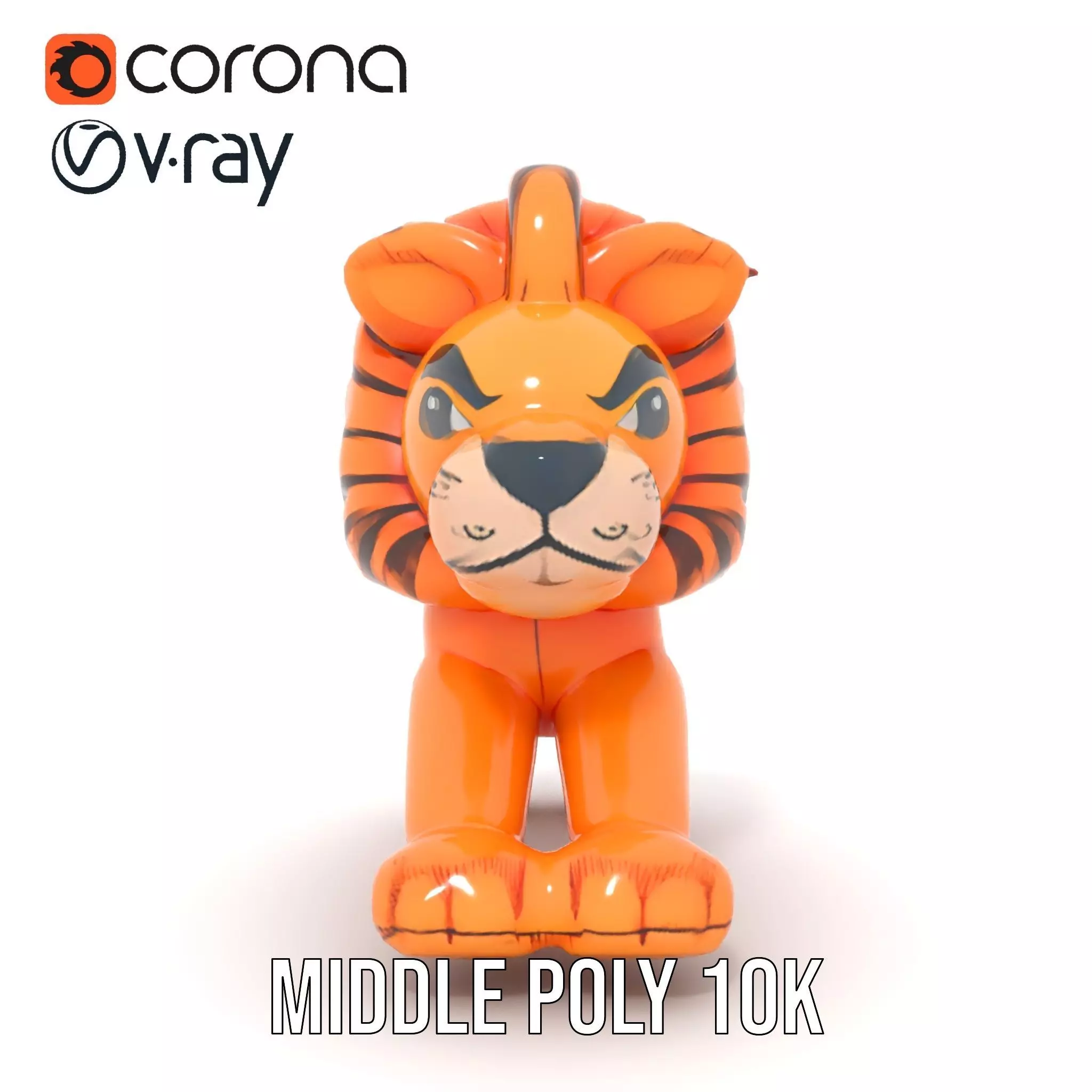Playful Balloon Lion model pack Low-poly 3D model_25