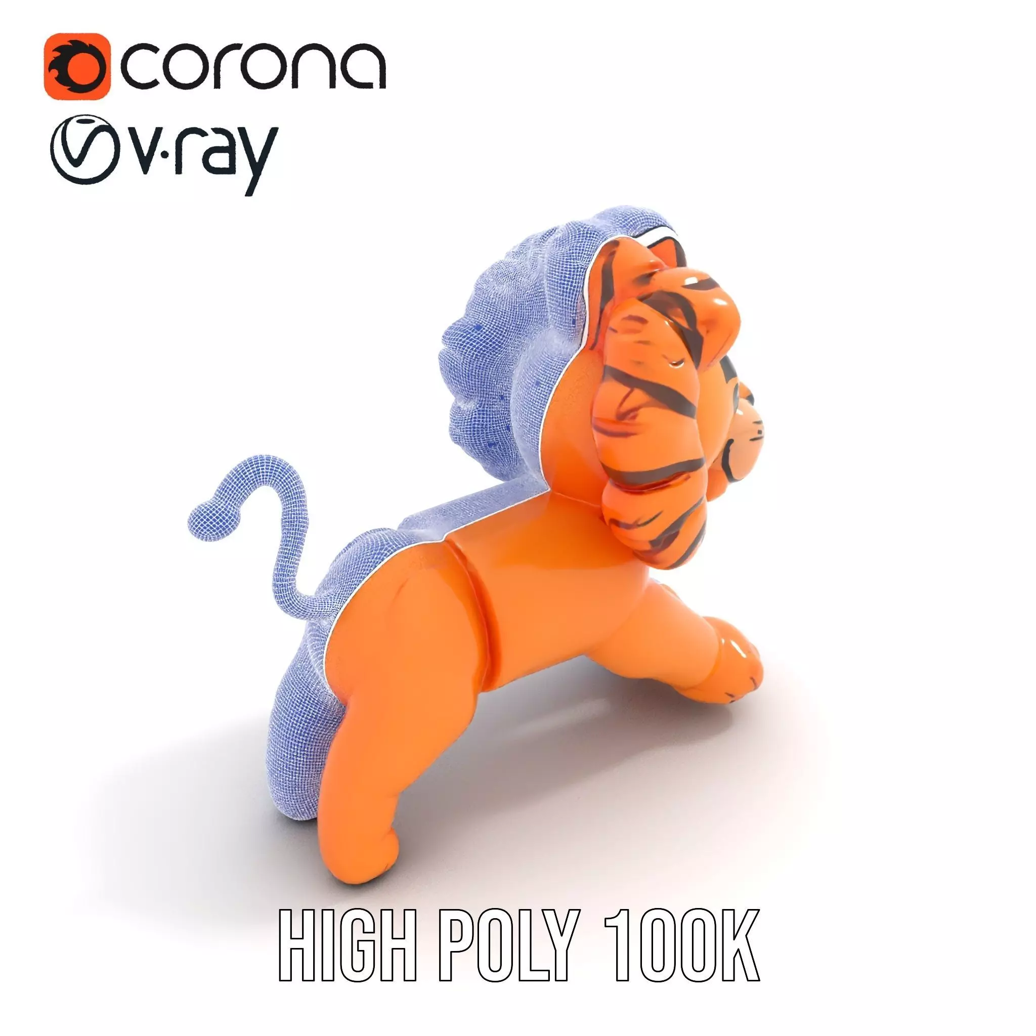 Playful Balloon Lion model pack Low-poly 3D model_34