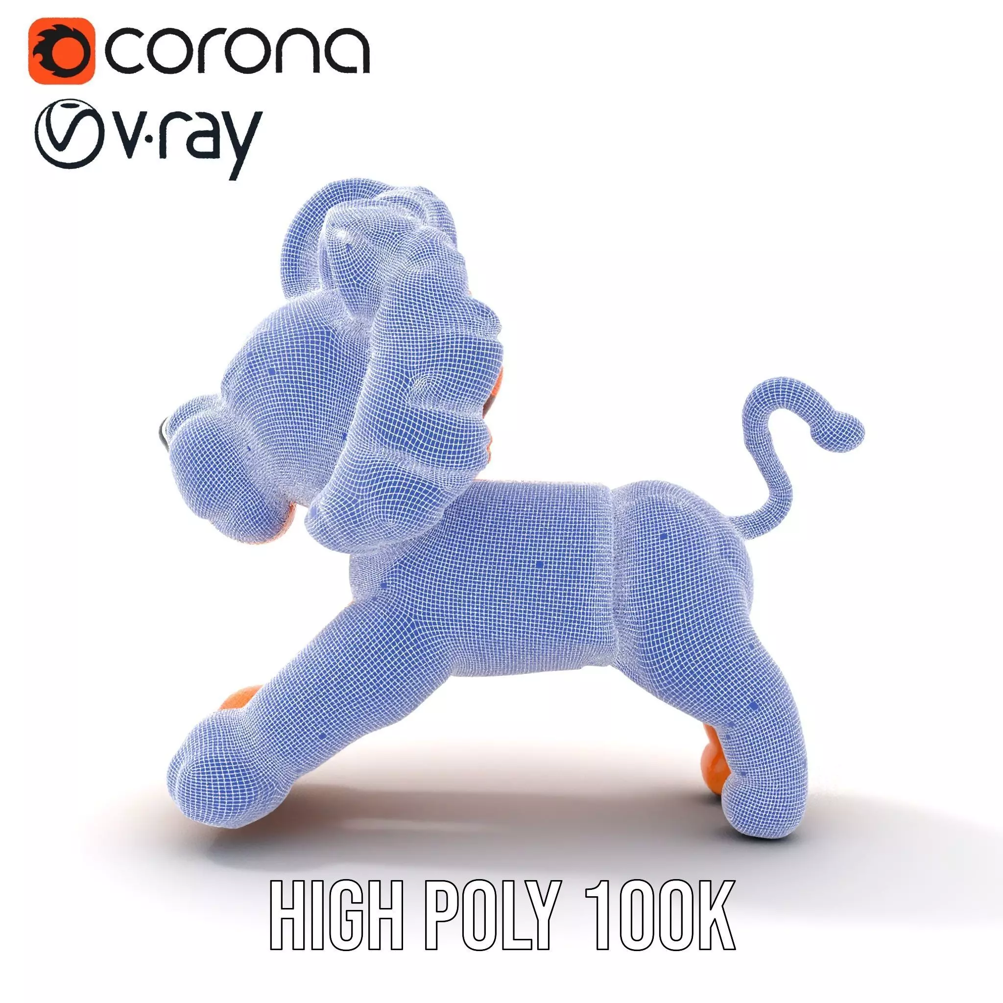 Playful Balloon Lion model pack Low-poly 3D model_30