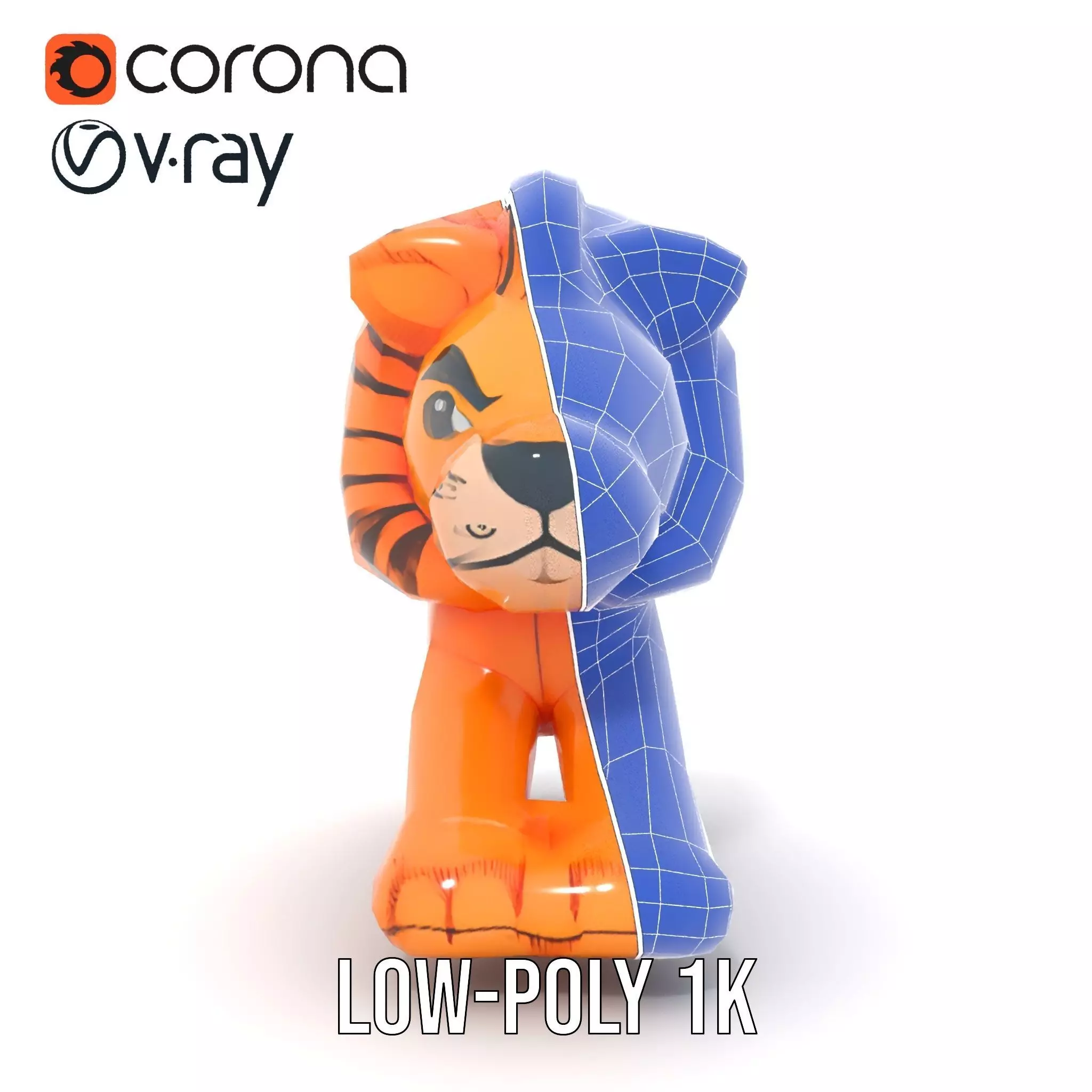 Playful Balloon Lion model pack Low-poly 3D model_29