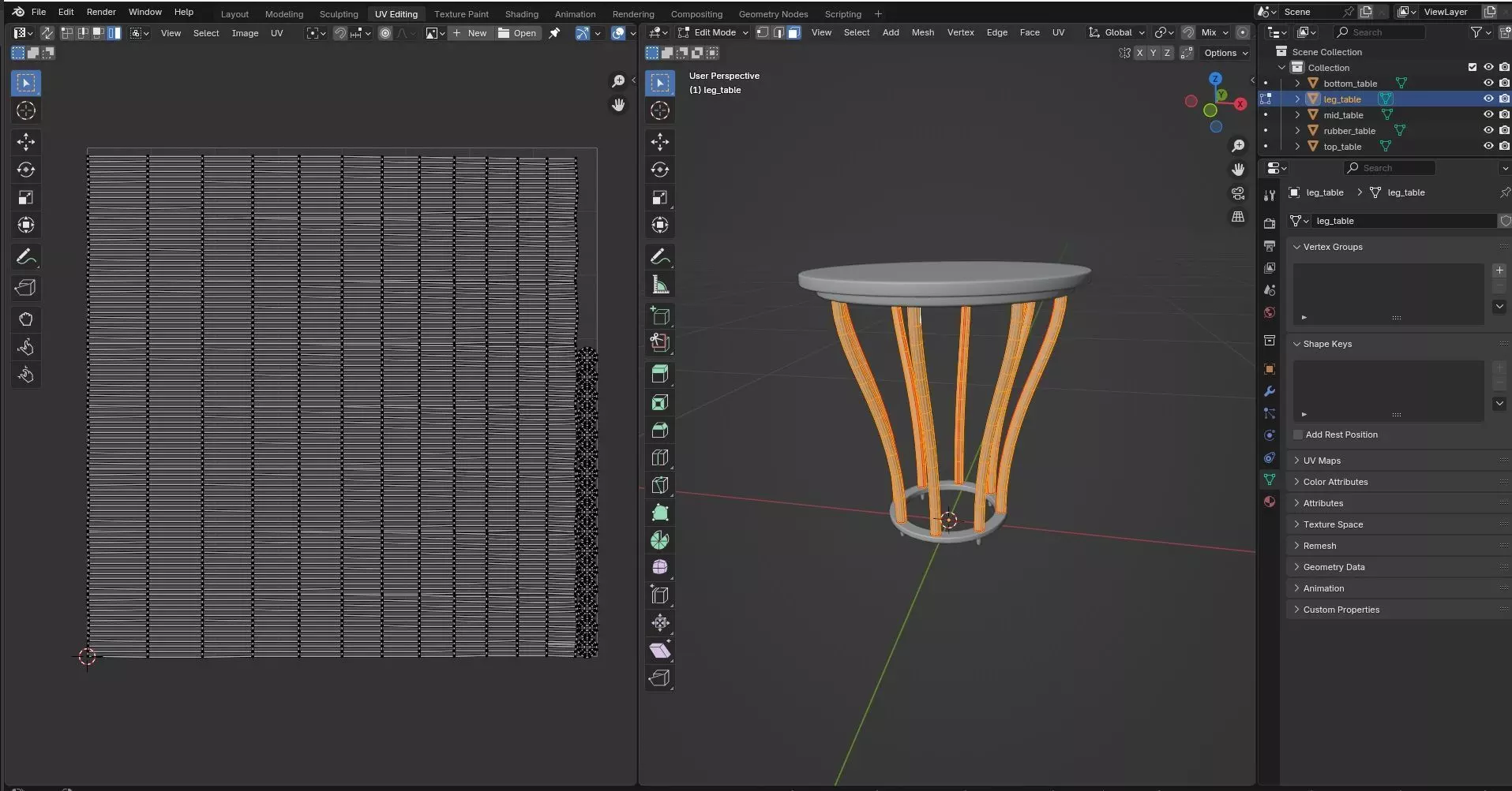Round Table CG95 3D model_9