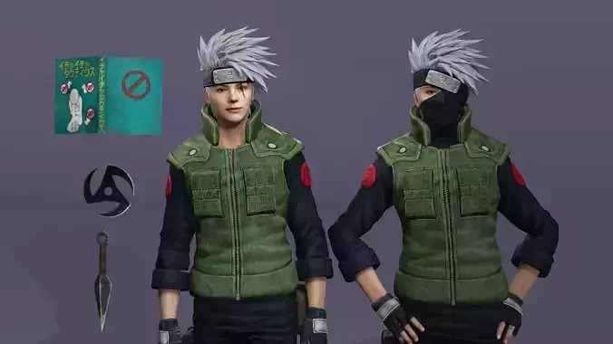 Realistic ninja Kakashi from Naruto meta human 3D model 3D model