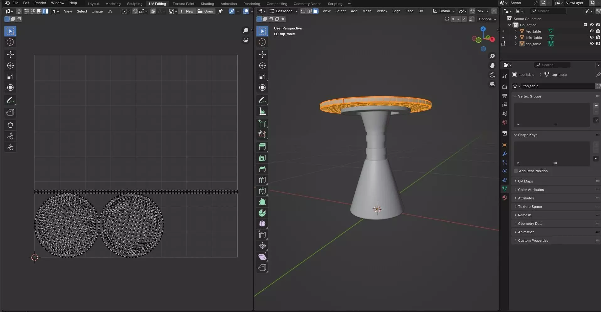 Round Table CG96 3D model_9