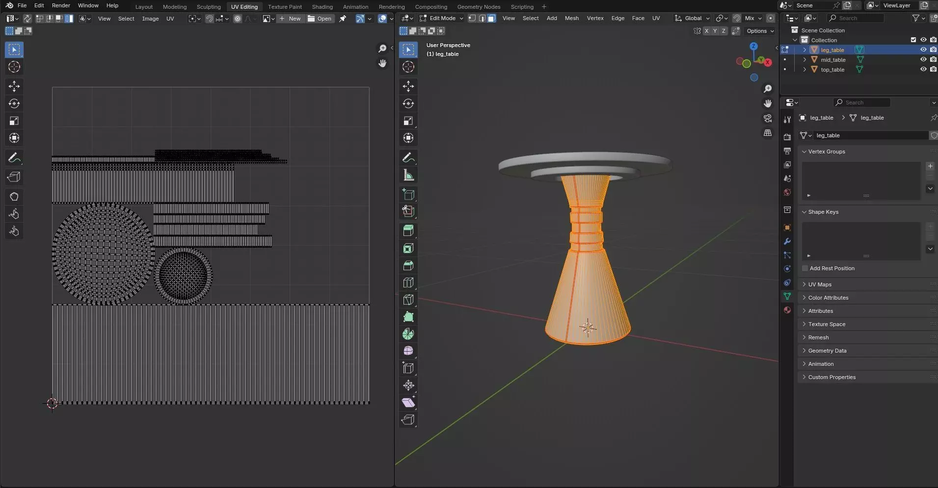 Round Table CG96 3D model_10