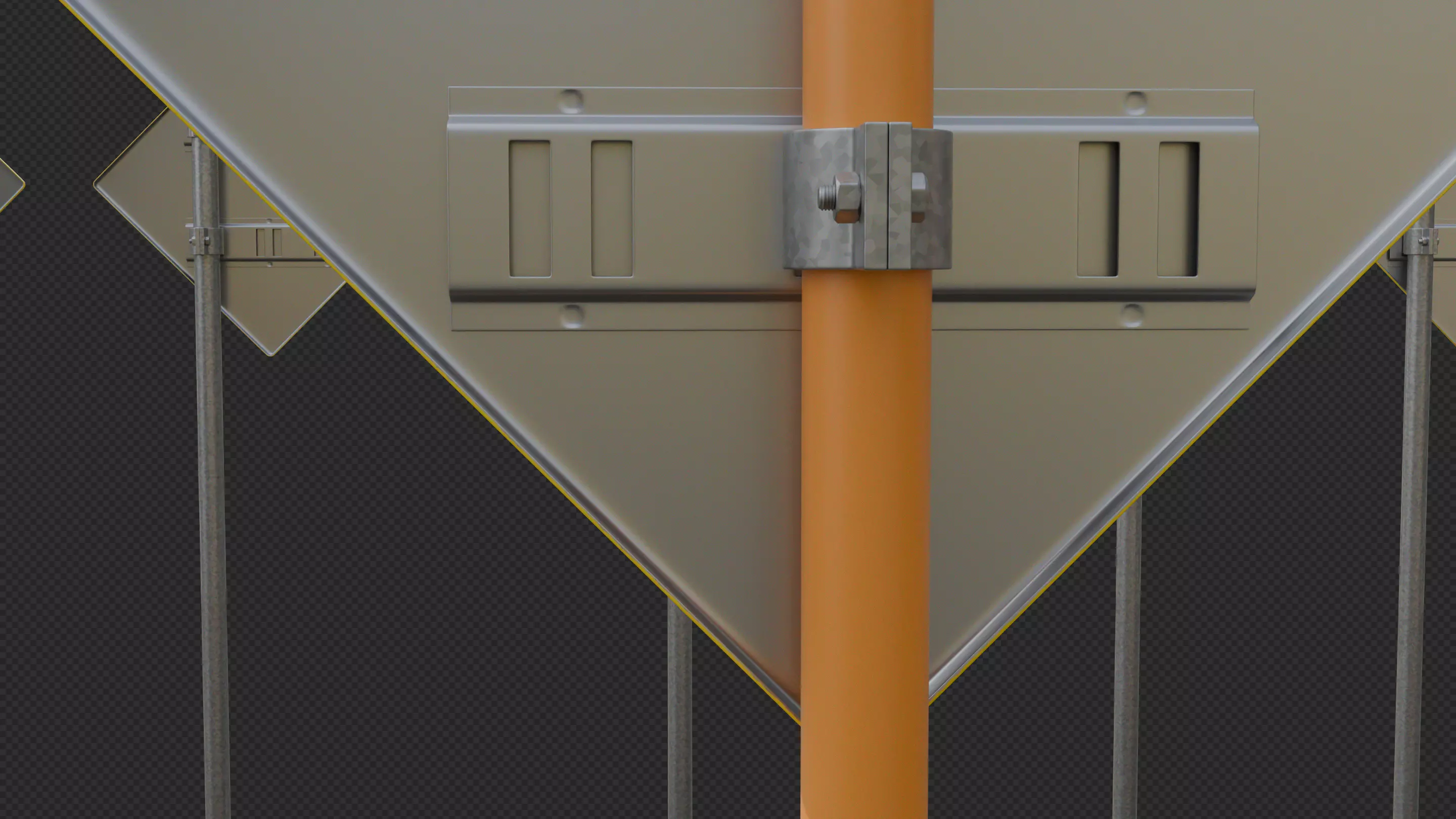 Tokyo Road Sign  Traffic Lights Ahead    Ready to Use Low-poly 3D model_2