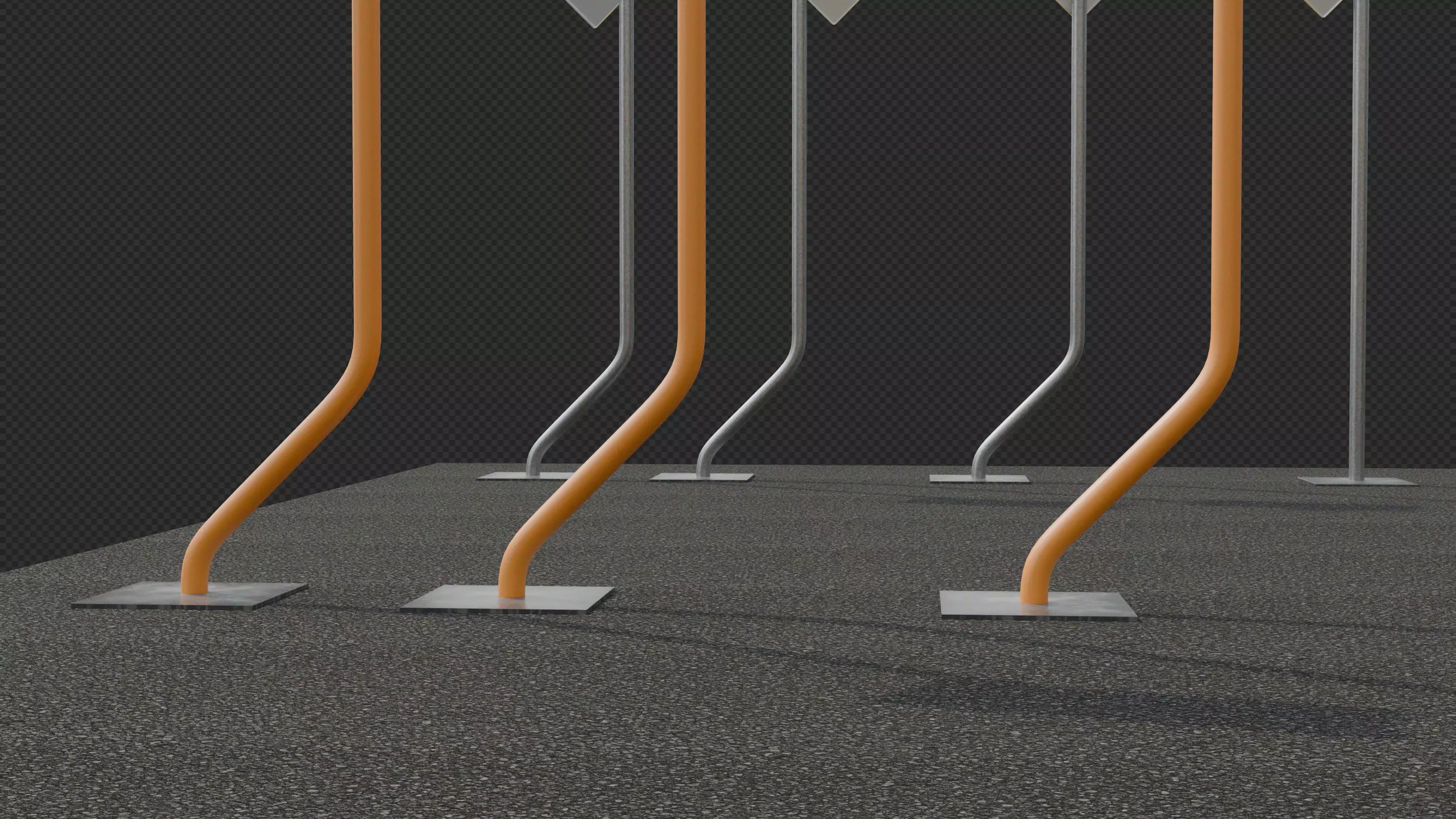 Tokyo Road Sign  Traffic Lights Ahead    Ready to Use Low-poly 3D model_18