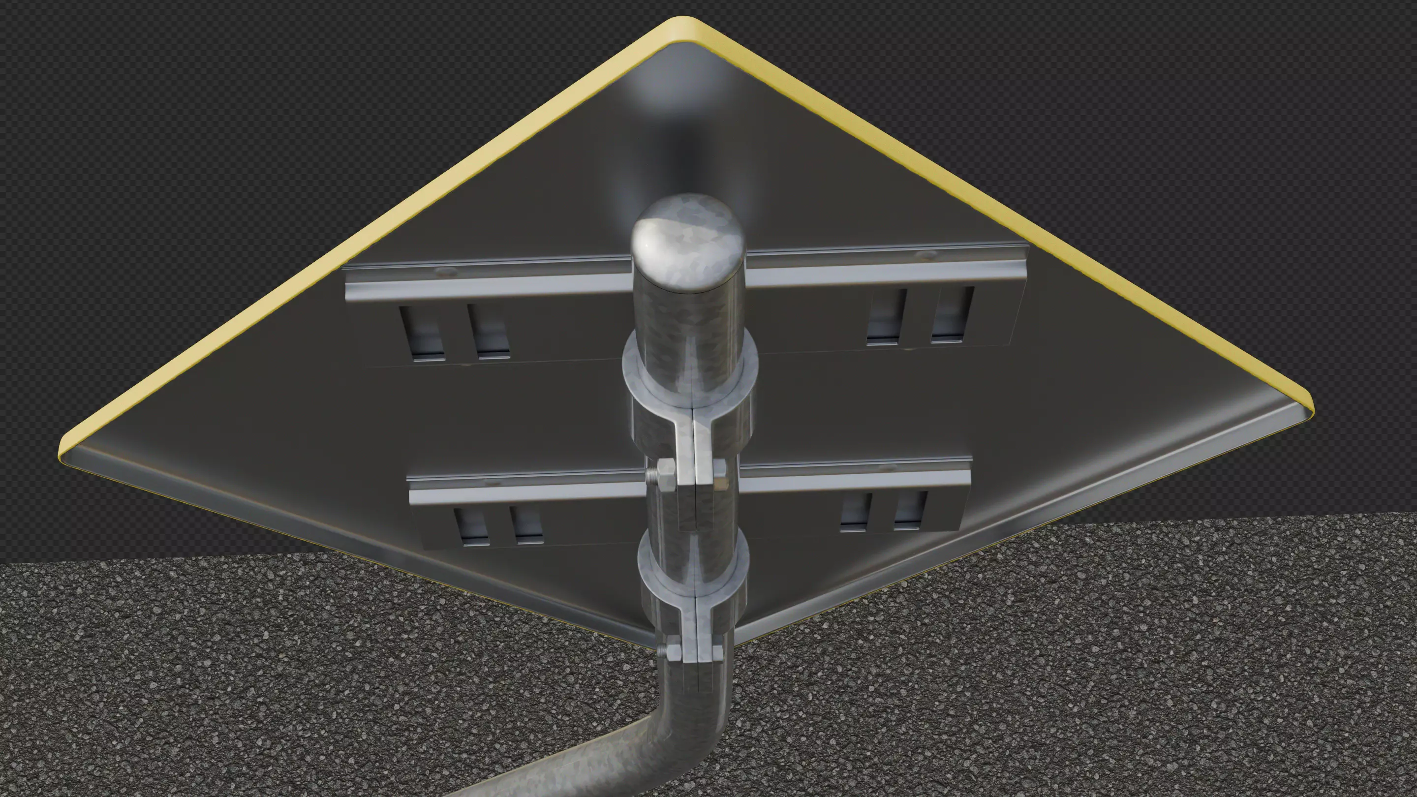 Tokyo Road Sign  Traffic Lights Ahead    Ready to Use Low-poly 3D model_5