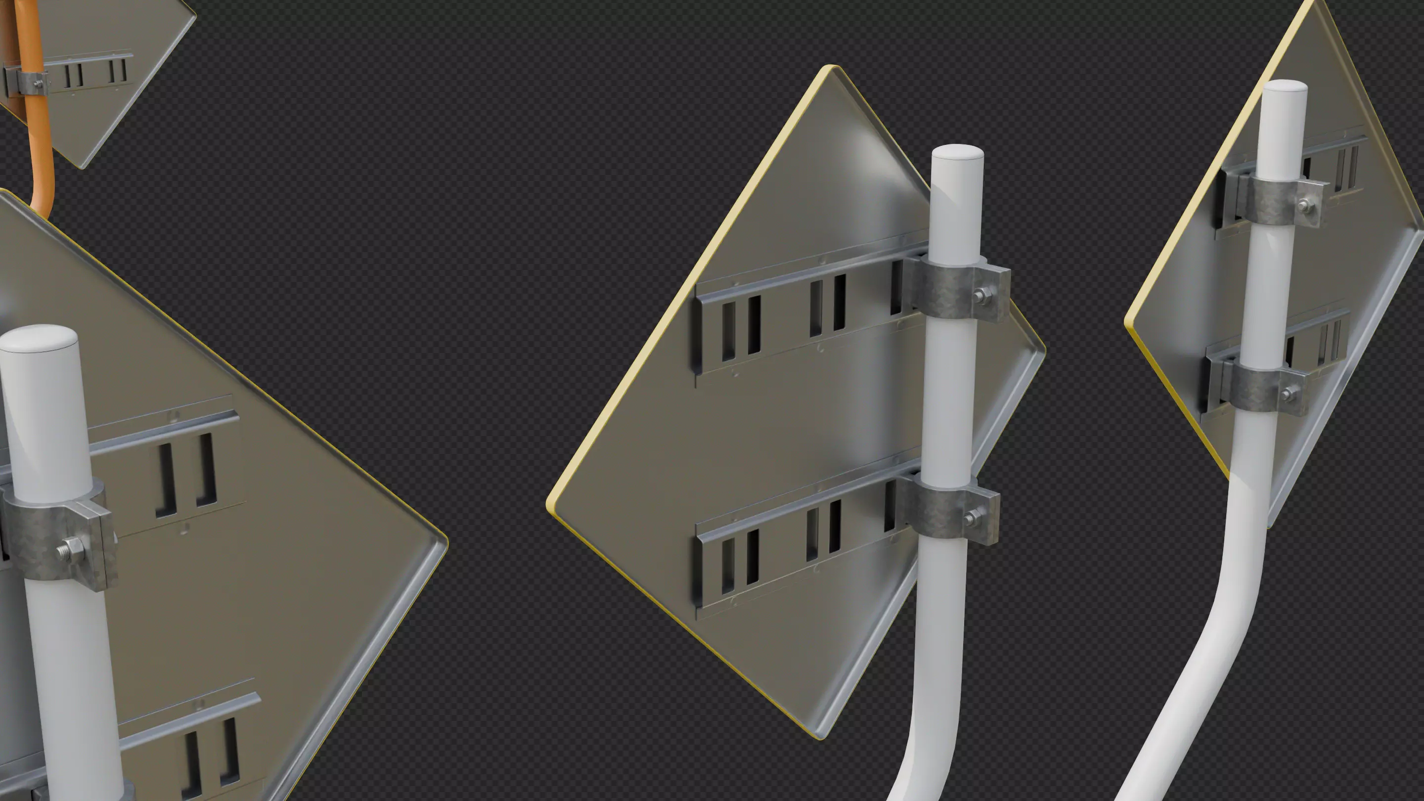 Tokyo Road Sign  Traffic Lights Ahead    Ready to Use Low-poly 3D model_20