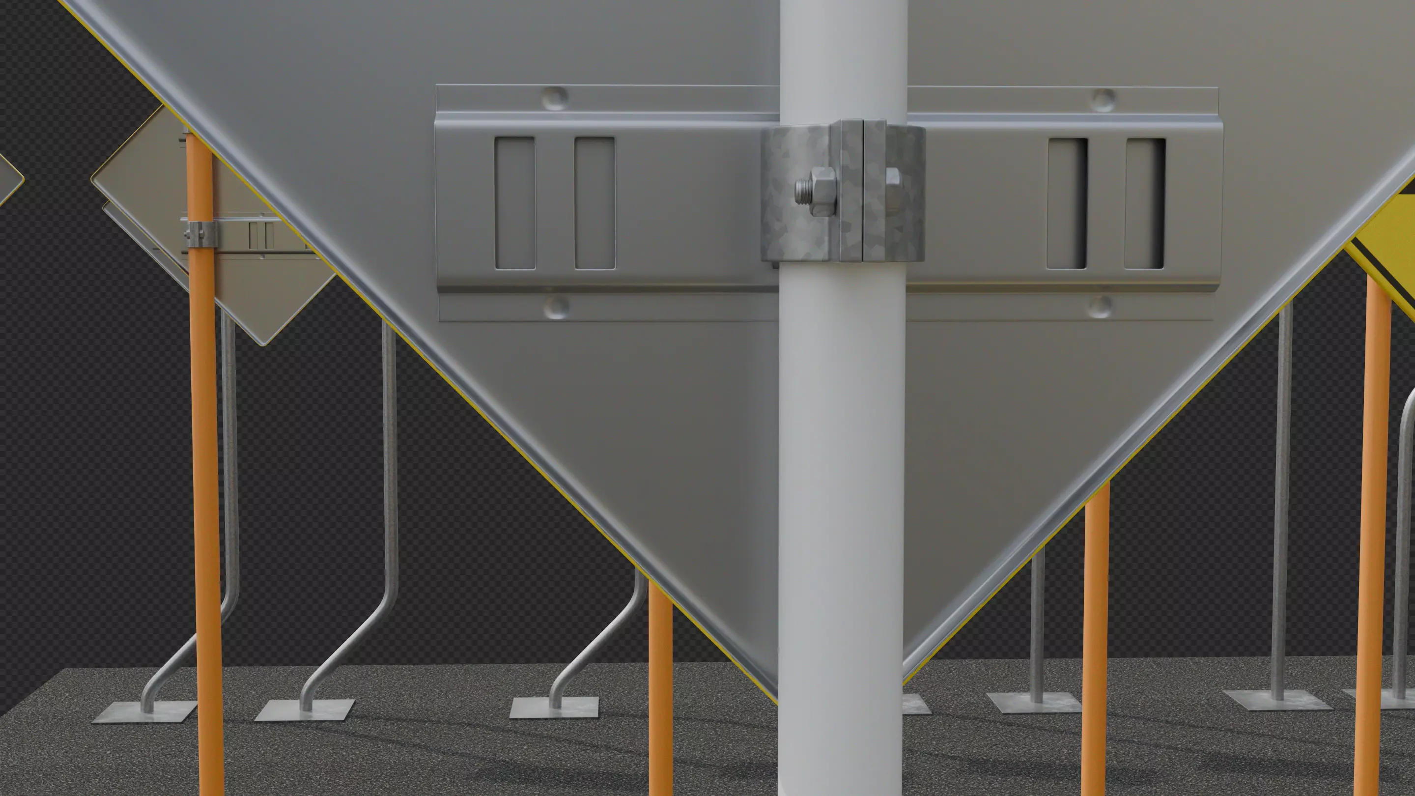 Tokyo Road Sign  Traffic Lights Ahead    Ready to Use Low-poly 3D model_28