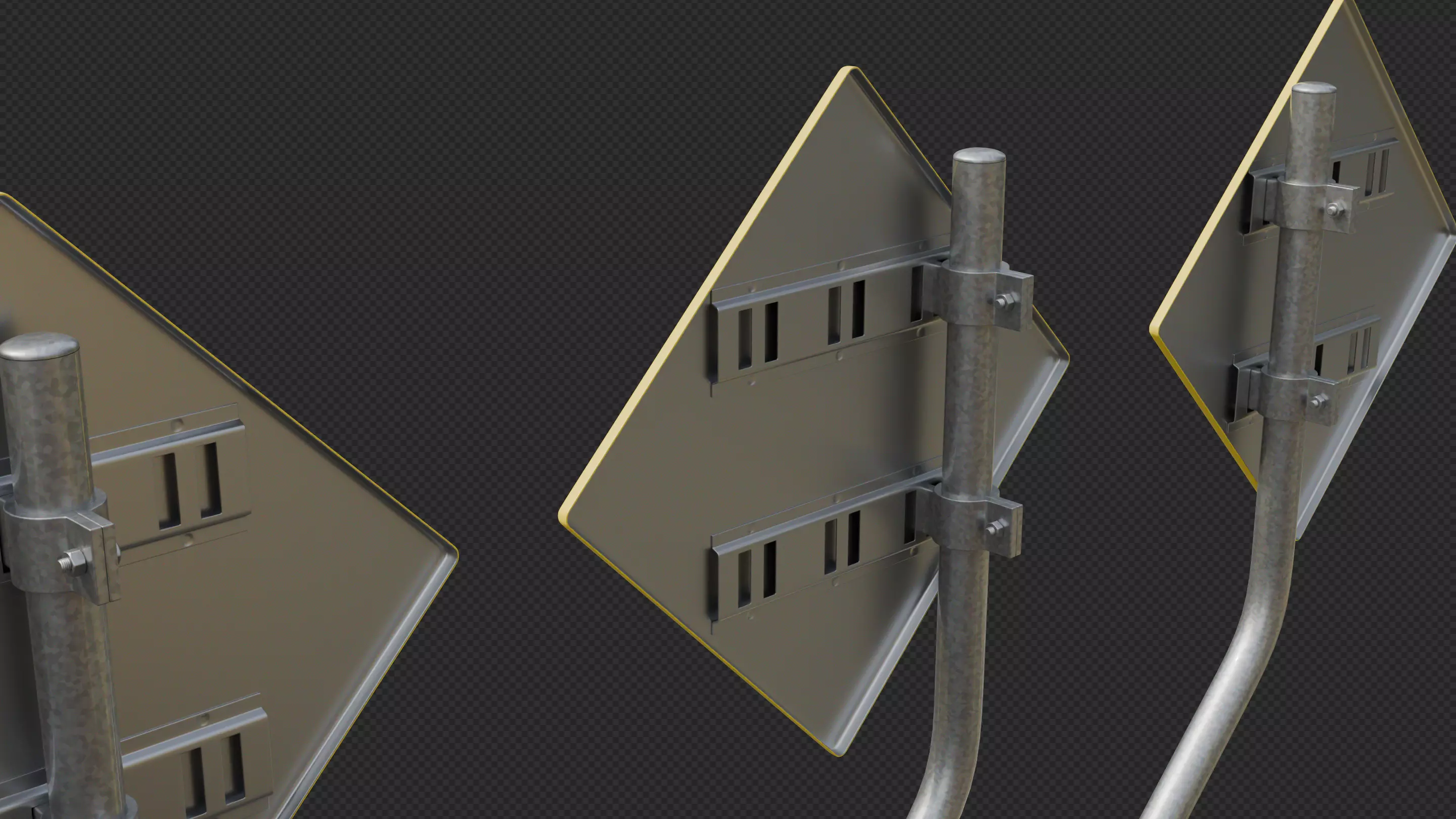 Tokyo Road Sign  Traffic Lights Ahead    Ready to Use Low-poly 3D model_29