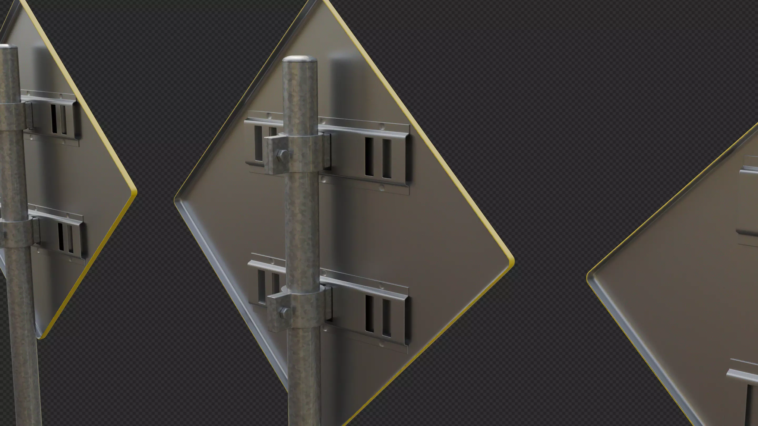 Tokyo Road Sign  Traffic Lights Ahead    Ready to Use Low-poly 3D model_4