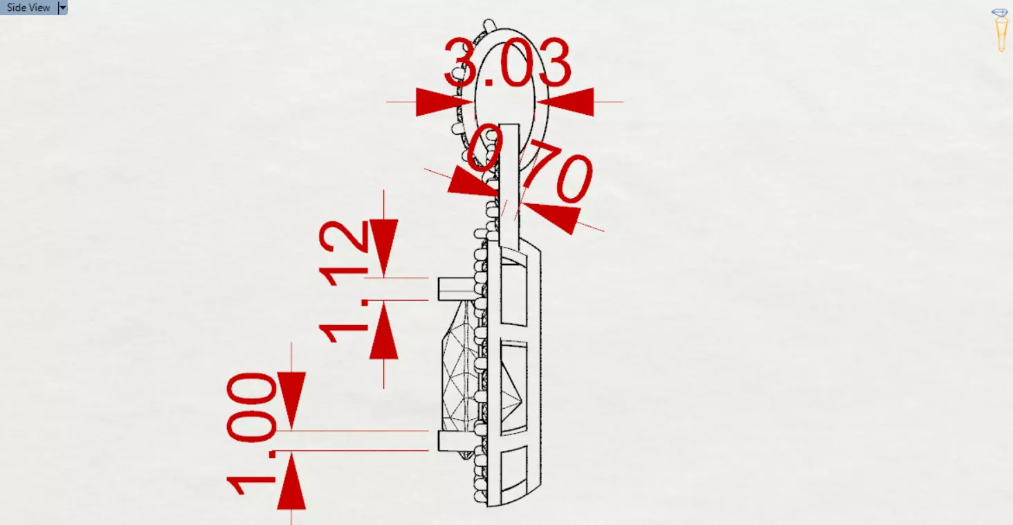 Yellow Gold stl 3dm Pendant Diamonds and Infinity Design jp0309 3D print model_26