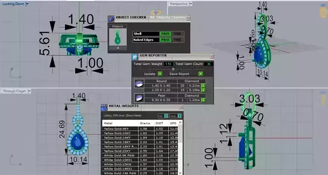 Yellow Gold stl 3dm Pendant Diamonds and Infinity Design jp0309