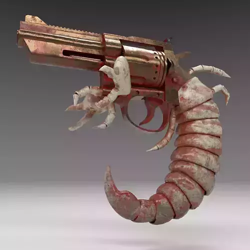 Pistol Scorpion  Low-poly 3D model