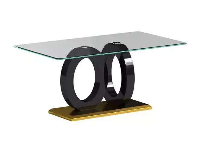 Contemporary Design Tempered Glass Dining Table