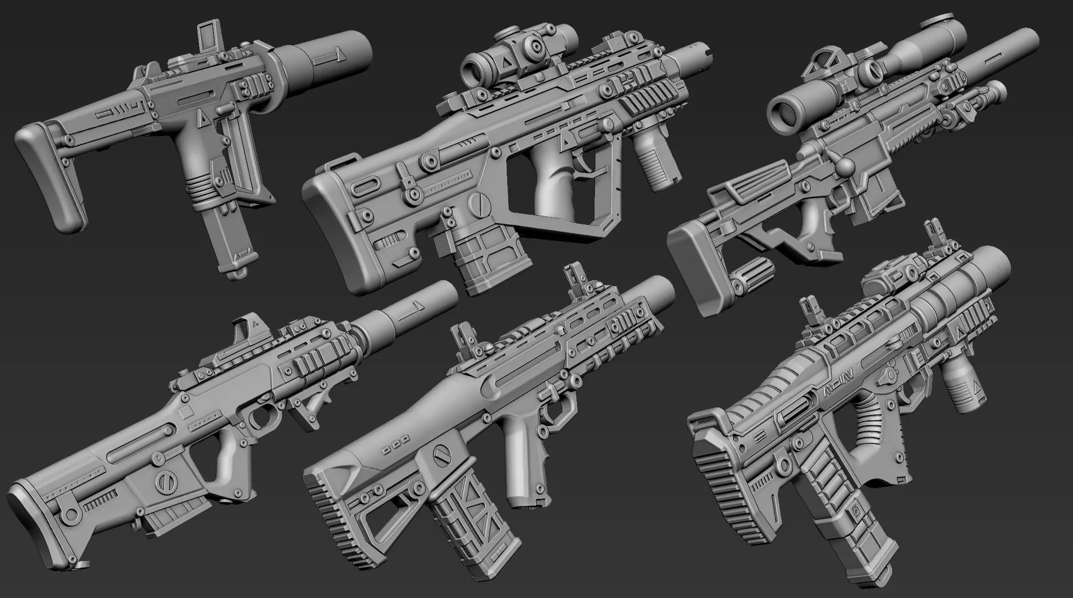3D Printable Sci-Fi Weapon Part 12 3D model_2
