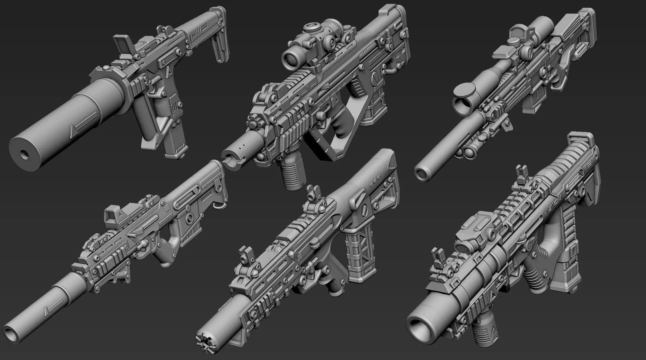 3D Printable Sci-Fi Weapon Part 12 3D model_1