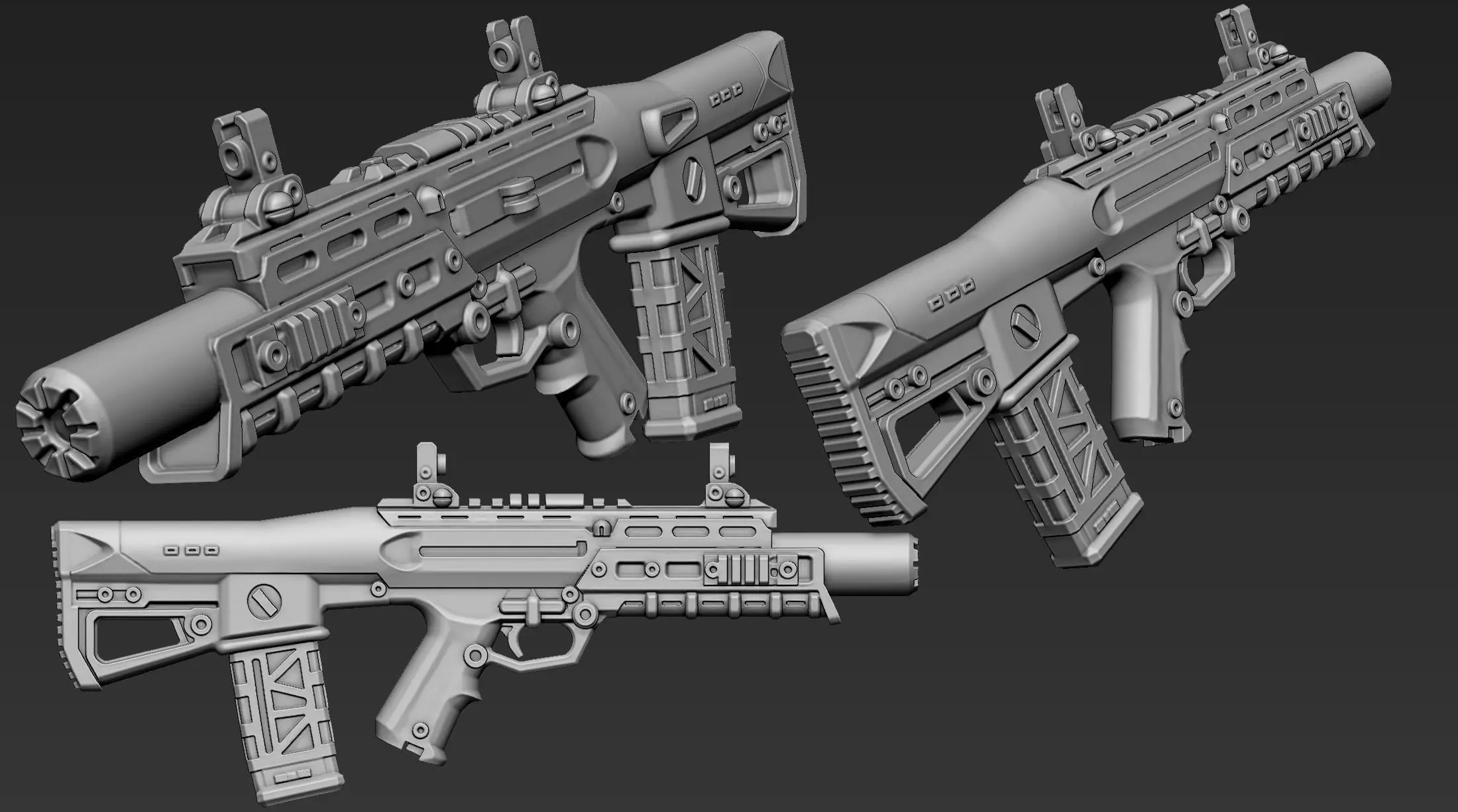 3D Printable Sci-Fi Weapon Part 12 3D model_7