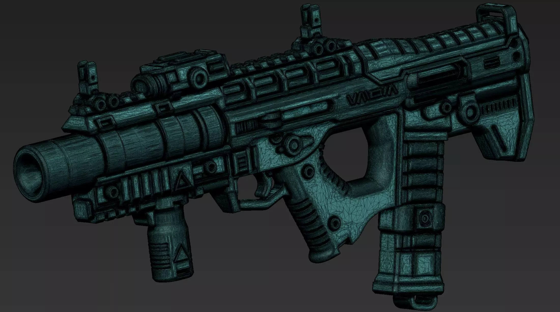 3D Printable Sci-Fi Weapon Part 12 3D model_9