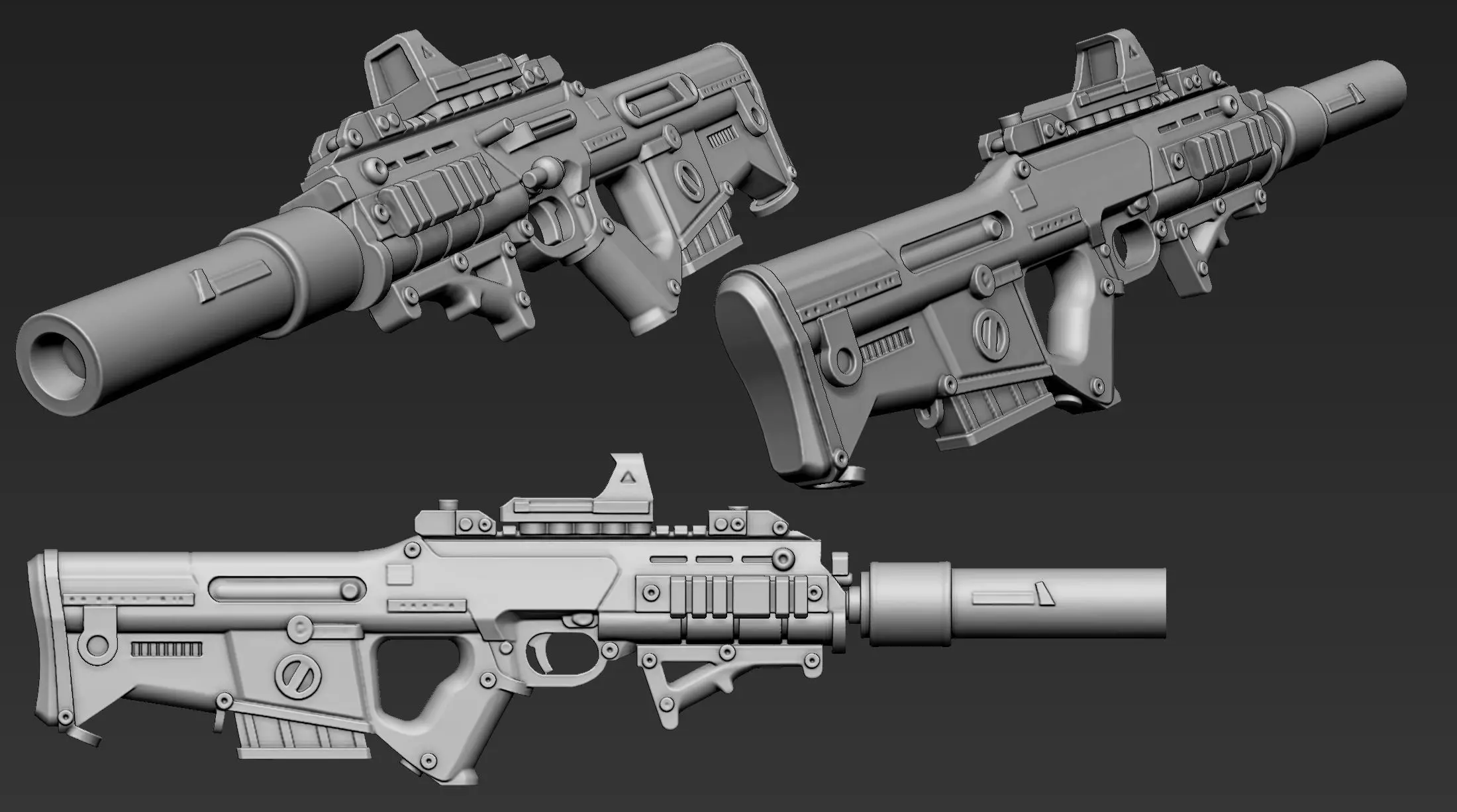 3D Printable Sci-Fi Weapon Part 12 3D model_6