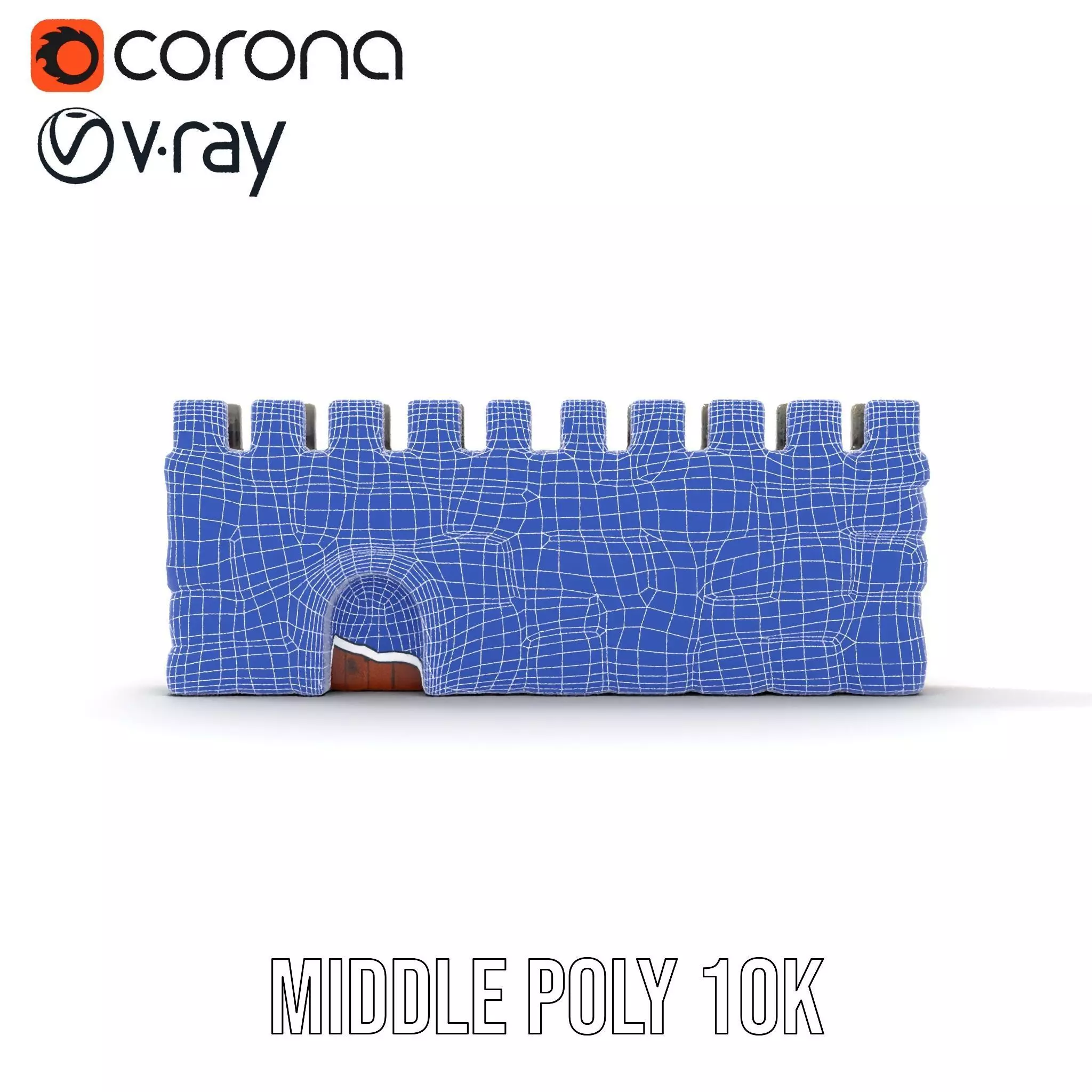 Cheerful Stone Wall model pack Low-poly 3D model_27