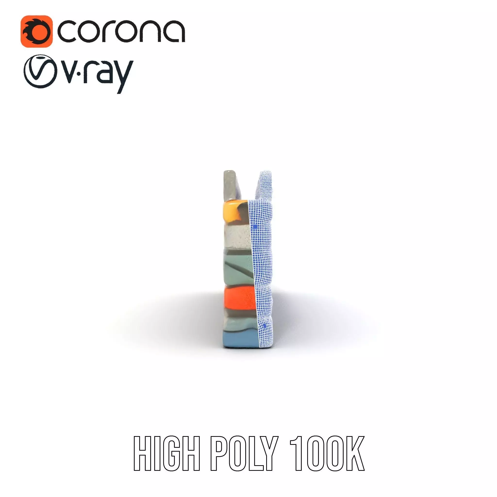 Cheerful Stone Wall model pack Low-poly 3D model_33