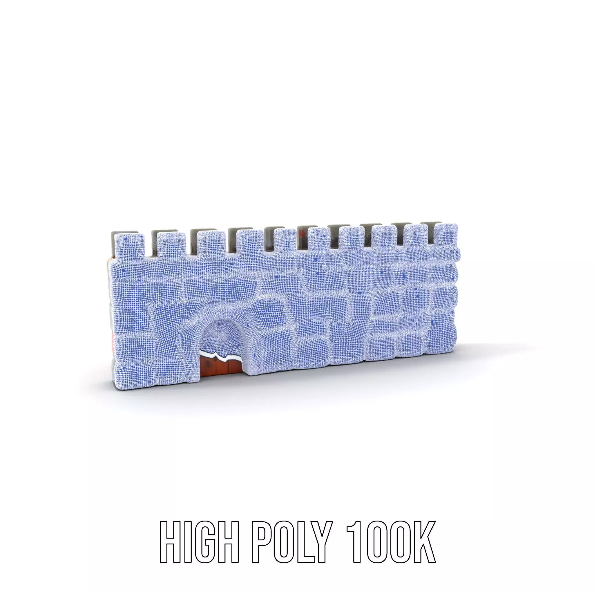 Cheerful Stone Wall model pack Low-poly 3D model_5