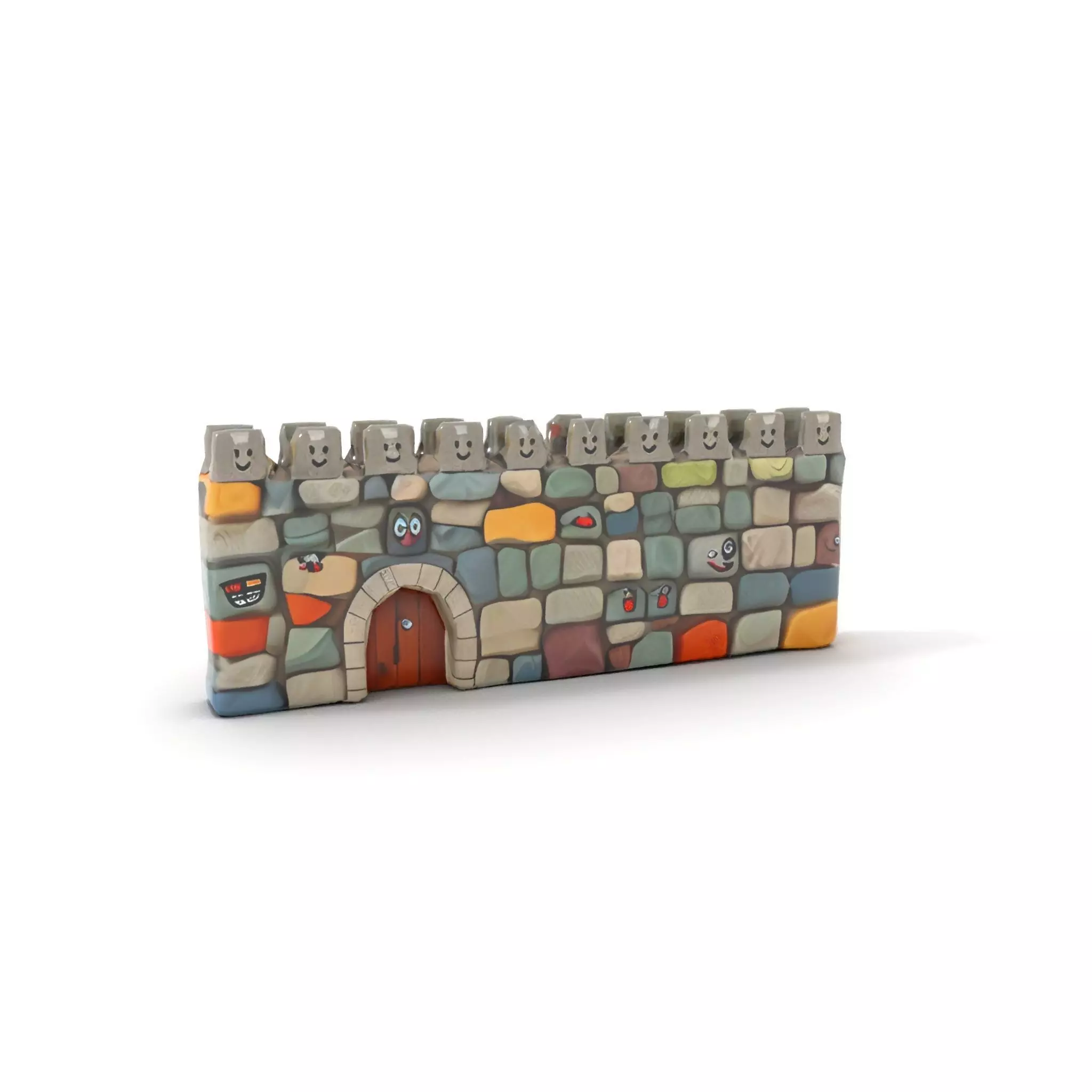 Cheerful Stone Wall model pack Low-poly 3D model_25