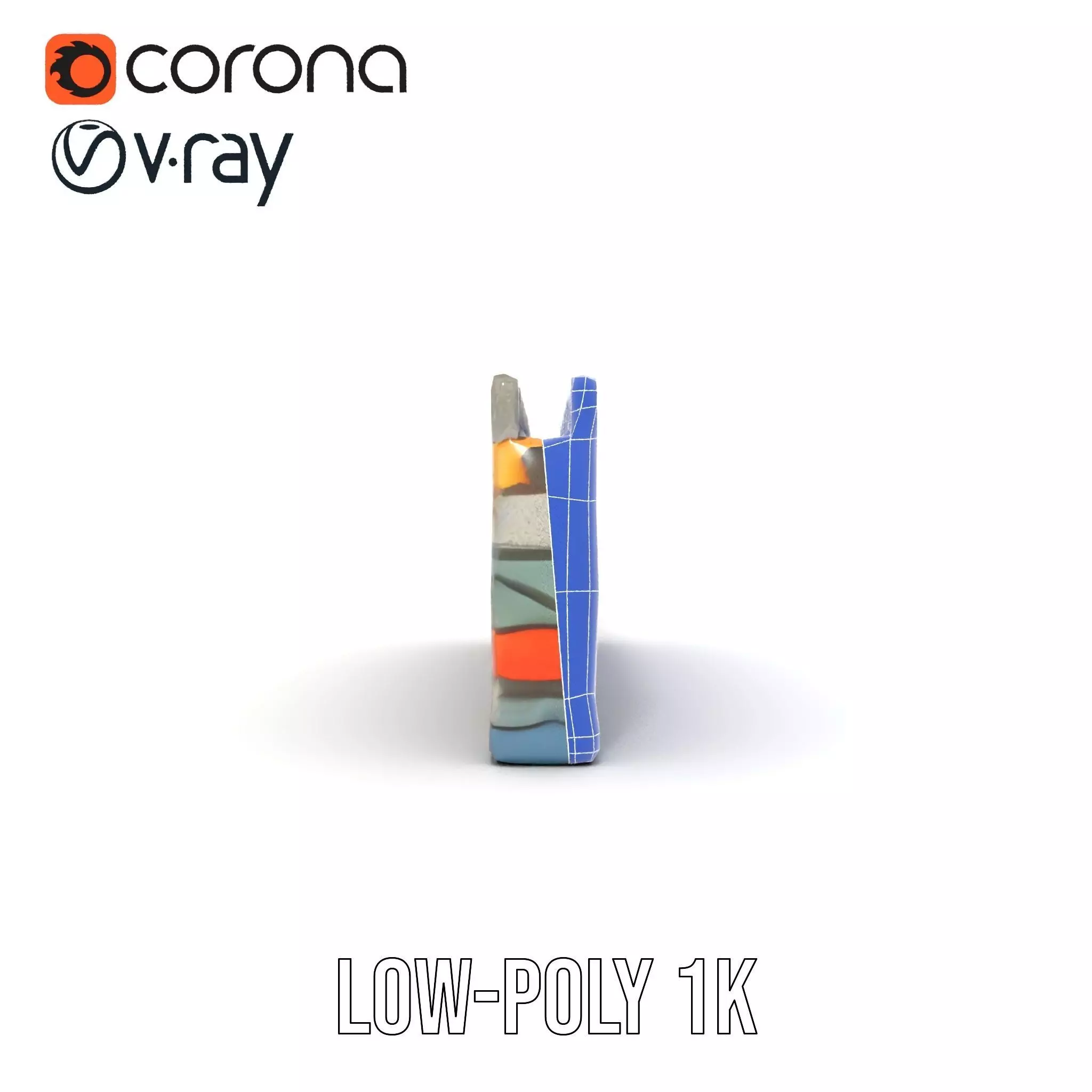 Cheerful Stone Wall model pack Low-poly 3D model_23