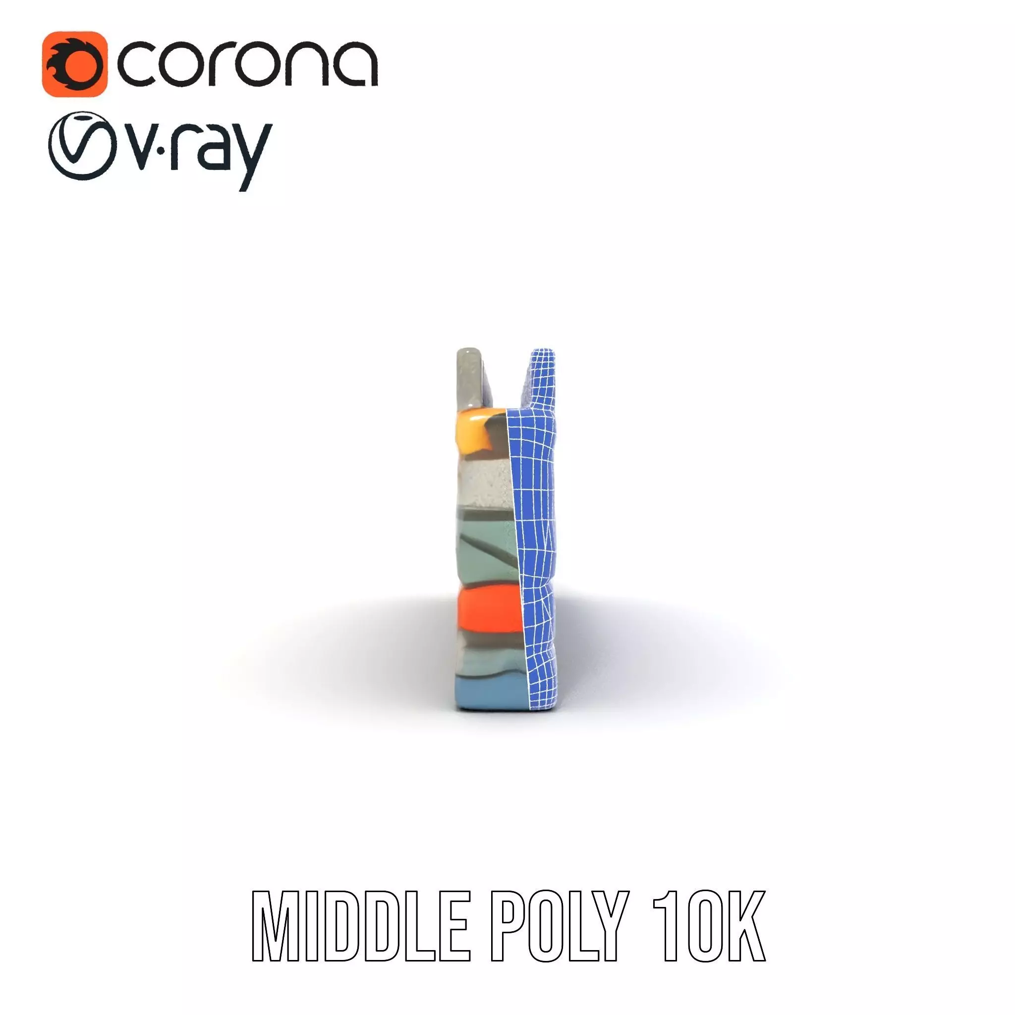 Cheerful Stone Wall model pack Low-poly 3D model_24