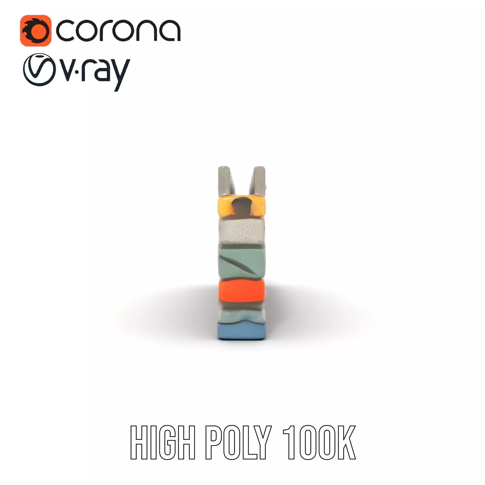 Cheerful Stone Wall model pack Low-poly 3D model_29