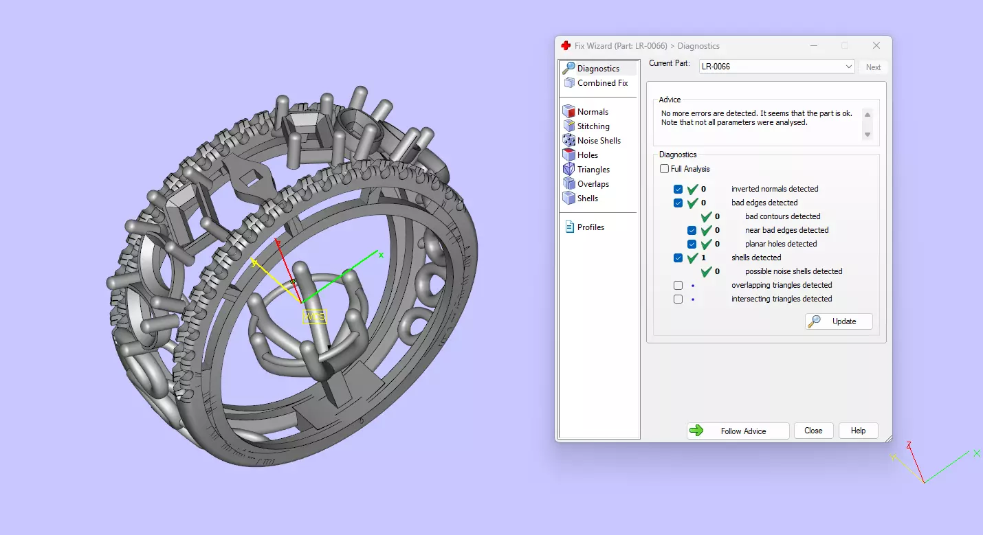 Stackable Pointer Engagement Band with Multi Cut Diamond 3D print model_13