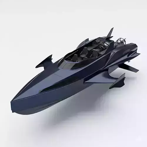Futuristic Jet Boat 3D print model