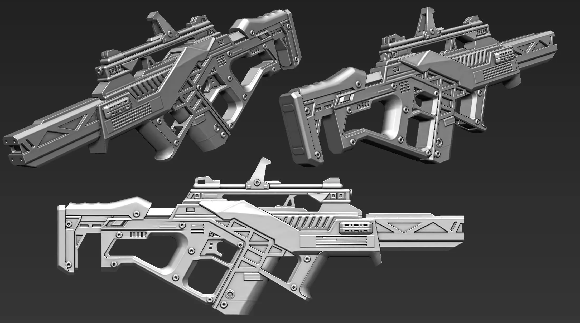 3D Printable Sci-Fi Weapon Part 13 3D model_7