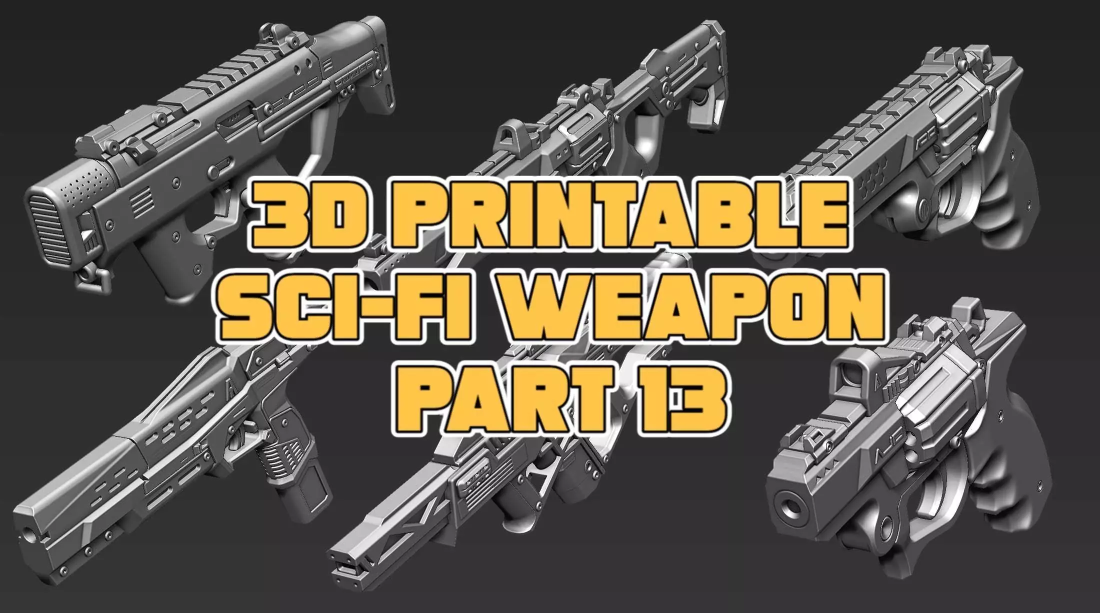 3D Printable Sci-Fi Weapon Part 13 3D model_0