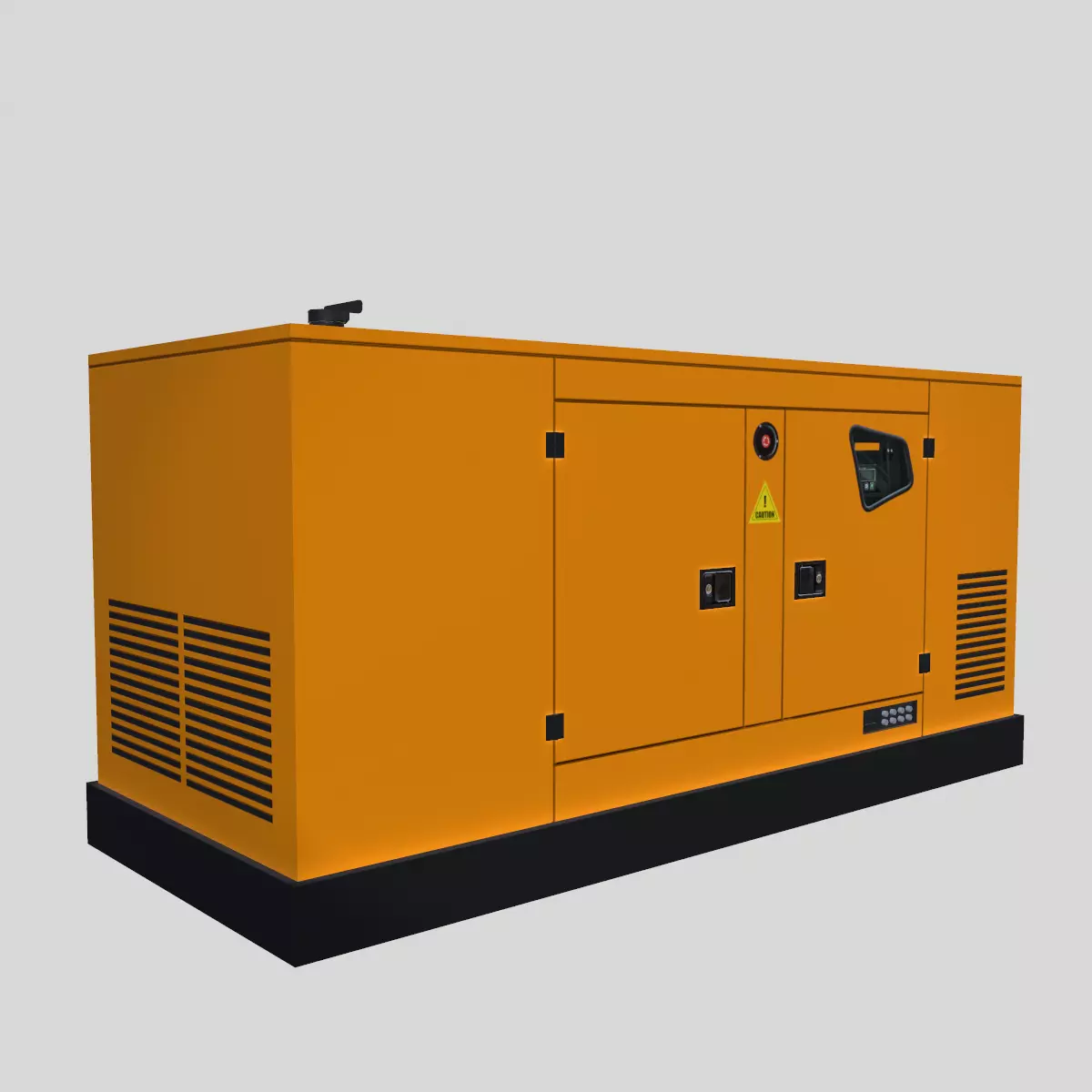 Diesel Generator Low Poly Low-poly 3D model_2