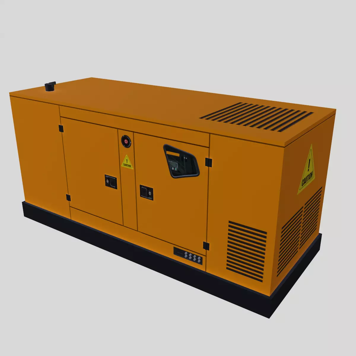 Diesel Generator Low Poly Low-poly 3D model_1