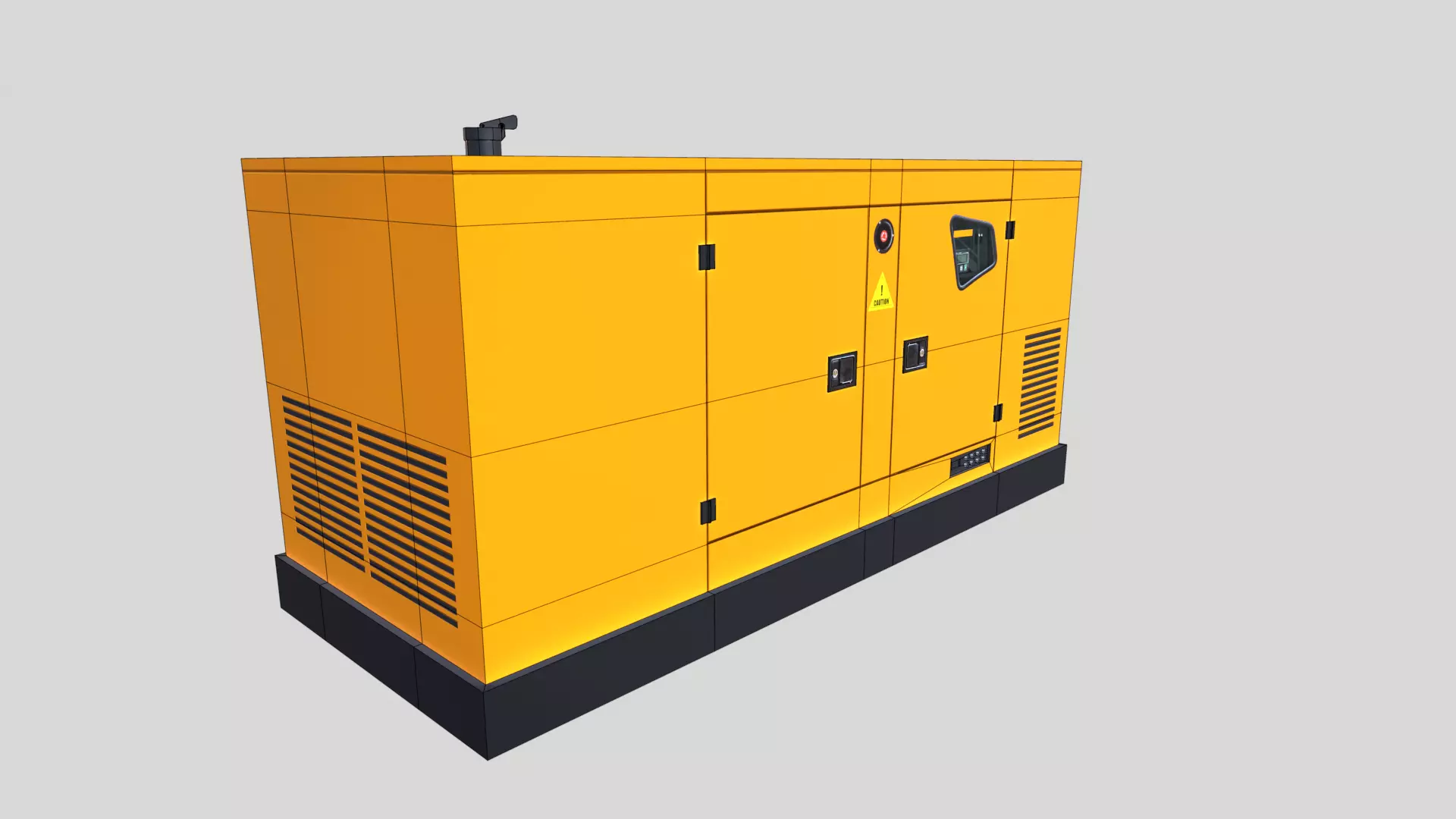 Diesel Generator Low Poly Low-poly 3D model_18